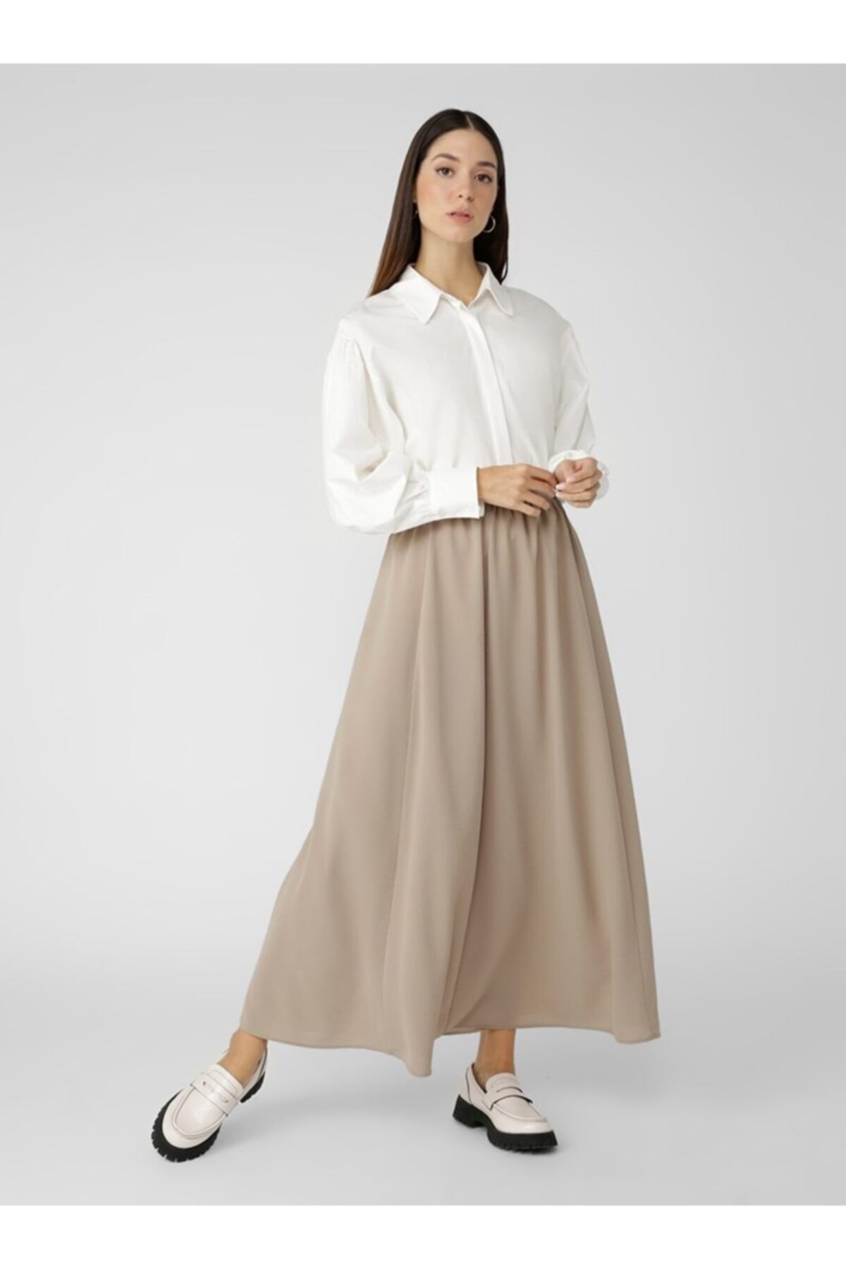 Refka Aerobin Mevlana Etek - Açık Vizon - Woman
