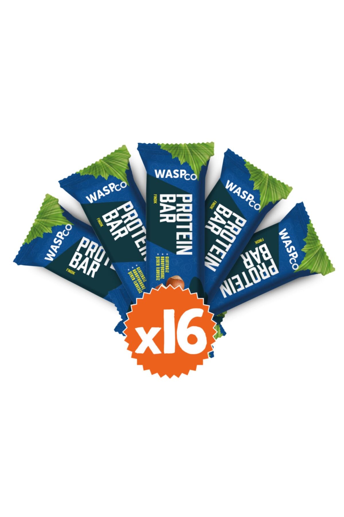 Wasp Co Yüksek Protein Bar - Fındıklı 50g X 16 Adet