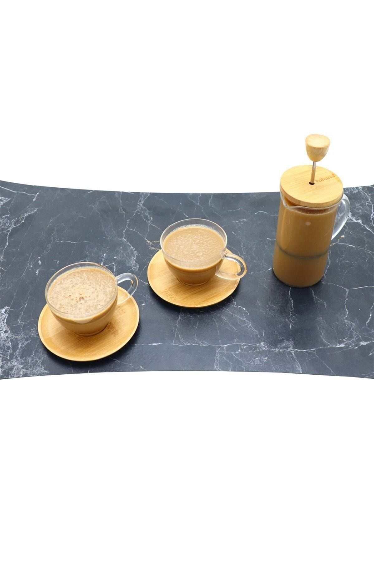 Tohana Cam French Press Fıncan Set
