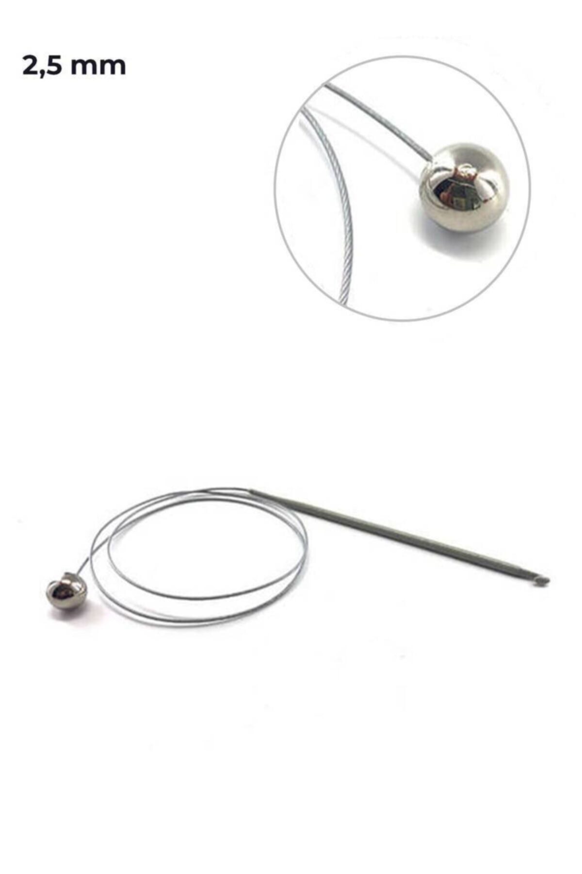 RENGİNN Sultan Stoplu Çelik Telli Misinalı Şiş 80 Cm 2,5 Mm