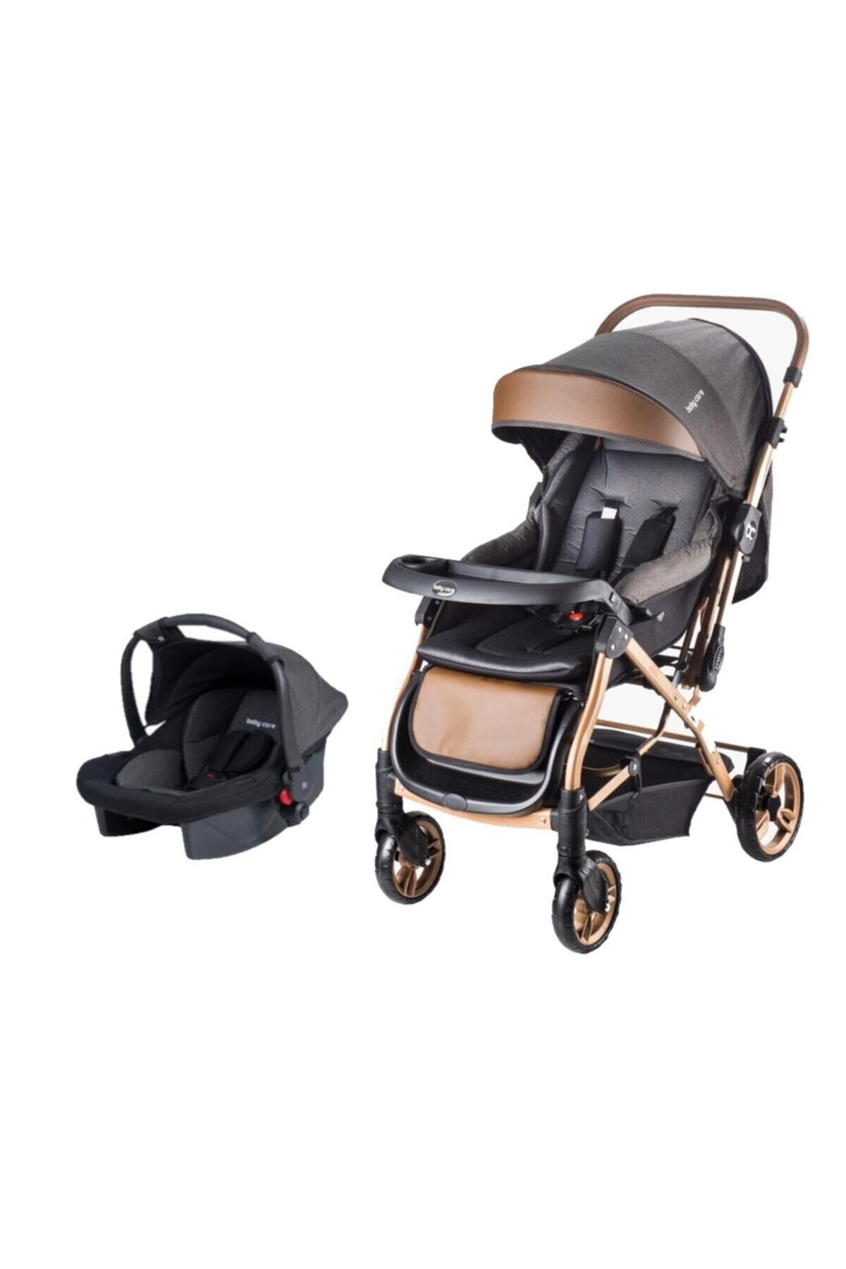 Baby Care Bc - 65 Gold Siyah Capron Çift Yönlü Bebek Arabası