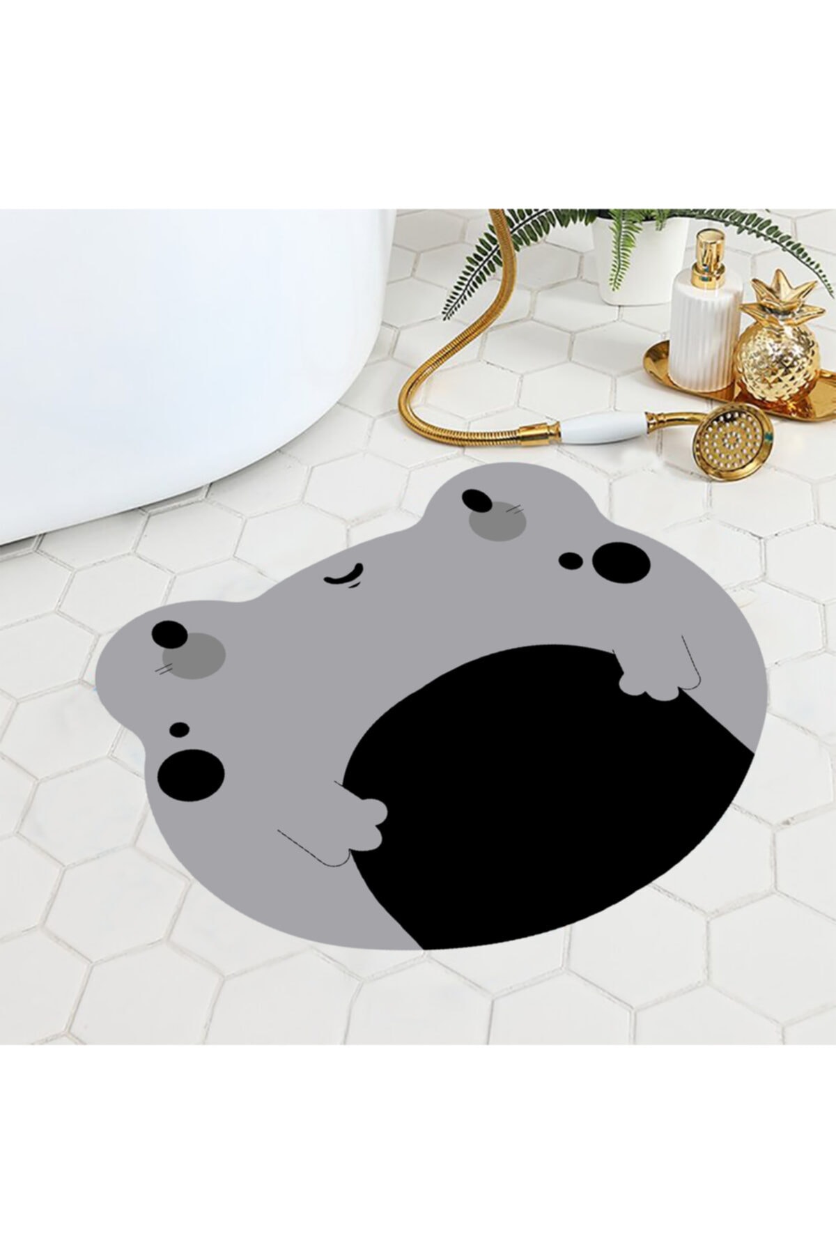 eco concept Kurbağa Desenli Banyo Paspası 50x60 Cm Kurbağa