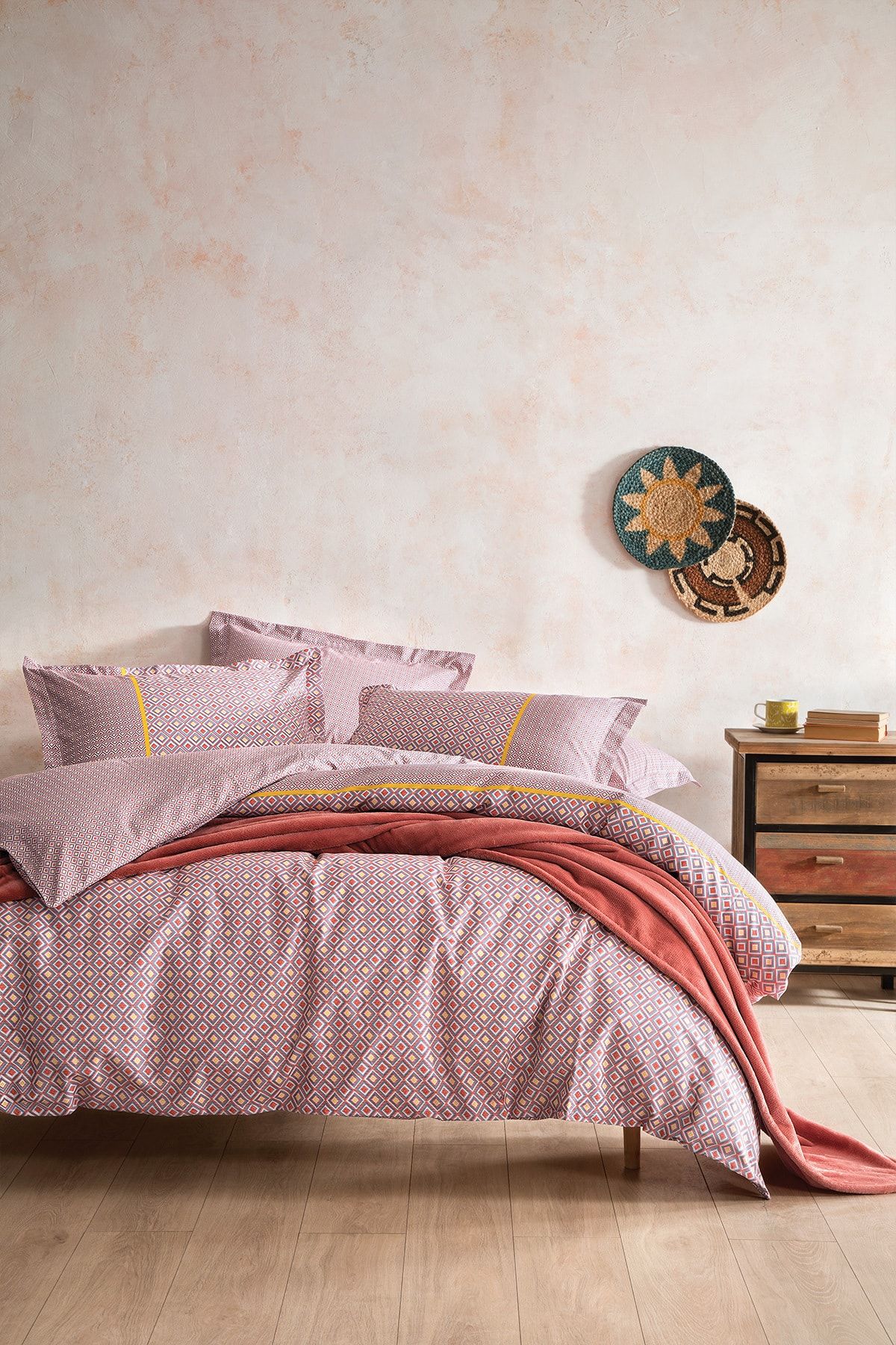 Yataş Bedding Hilaris Tek Kişilik Wellsoft Battaniyeli Nevresim Takımı Seti Kiremit