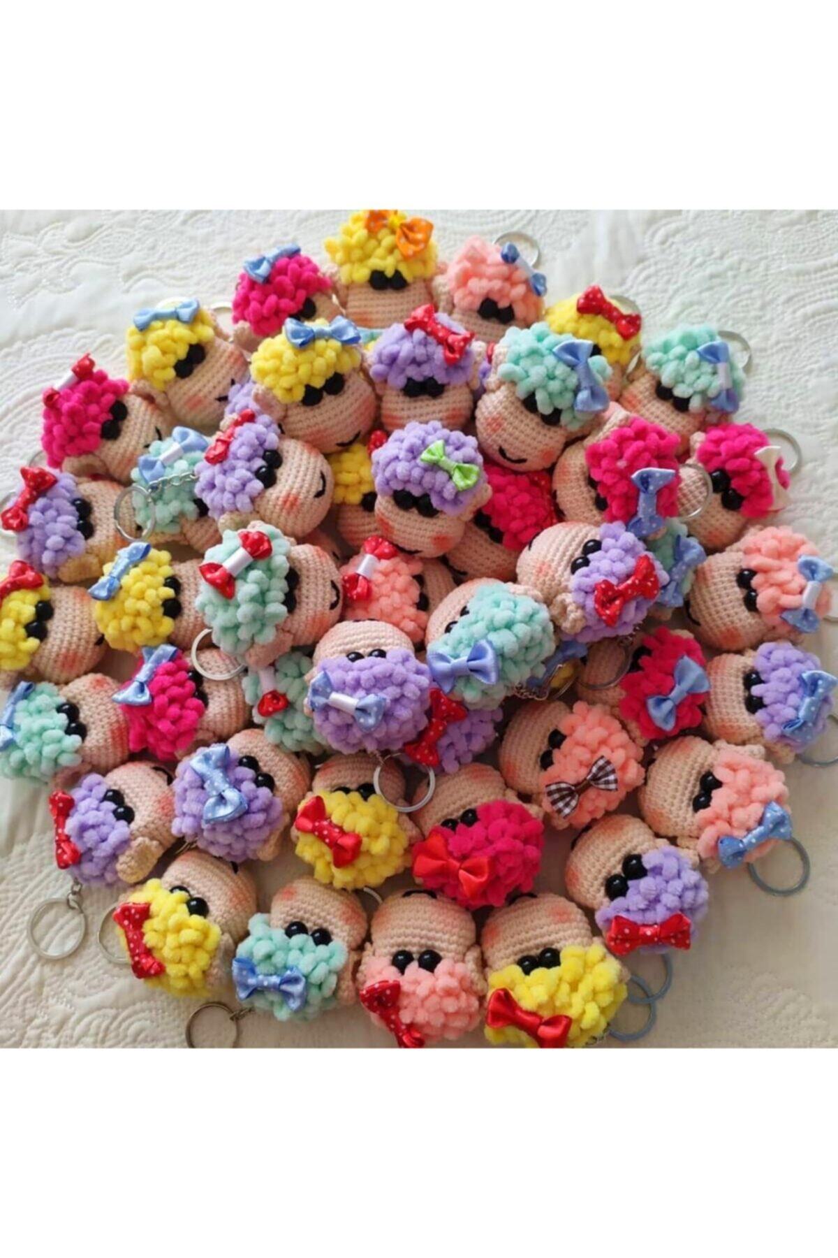 YANNS Amigurumi Özel Tasarım Kadife Kuzu Anahtarlık 2'li Set Handmade
