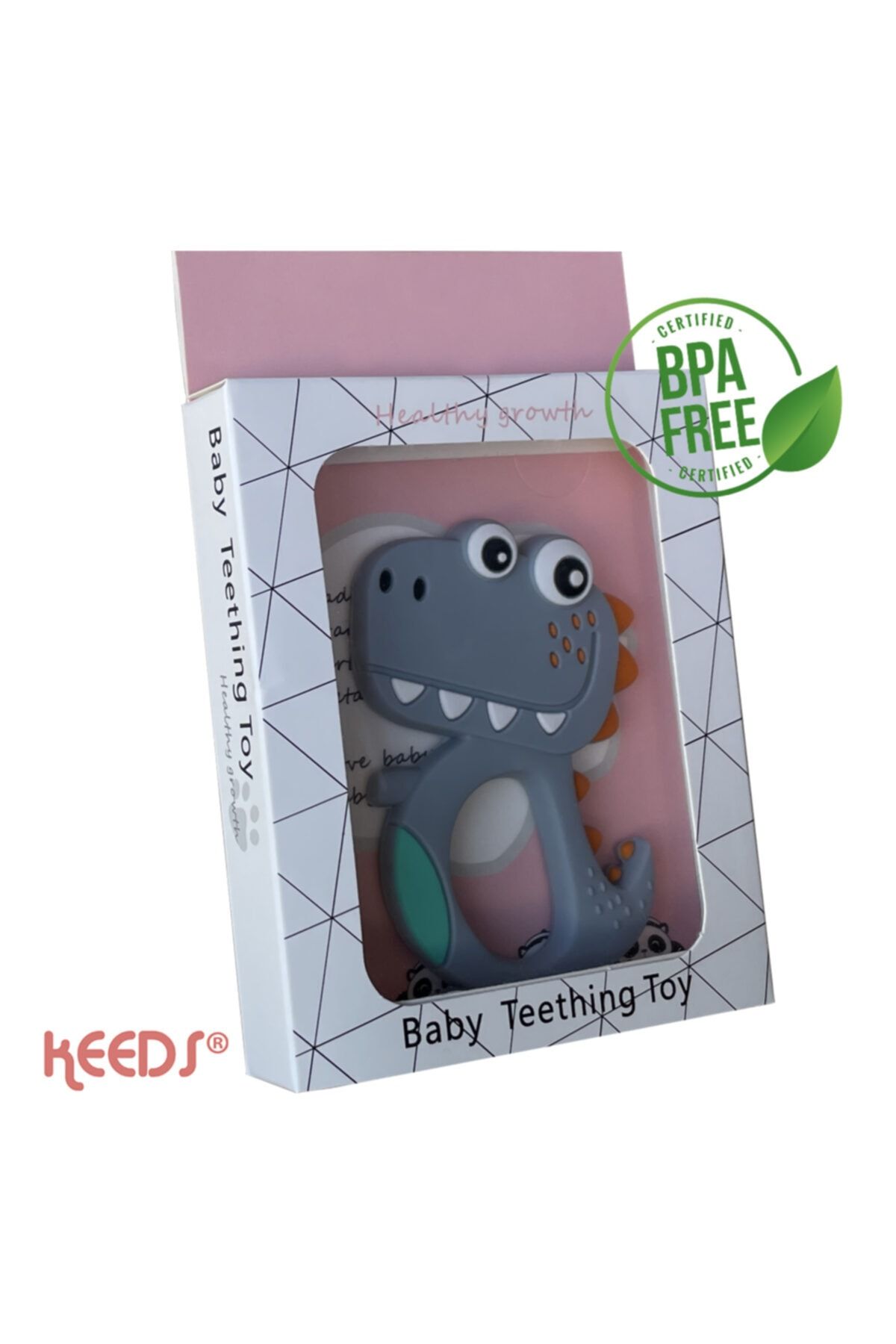 KEEDS Dino Bebek Diş Kaşıyıcı