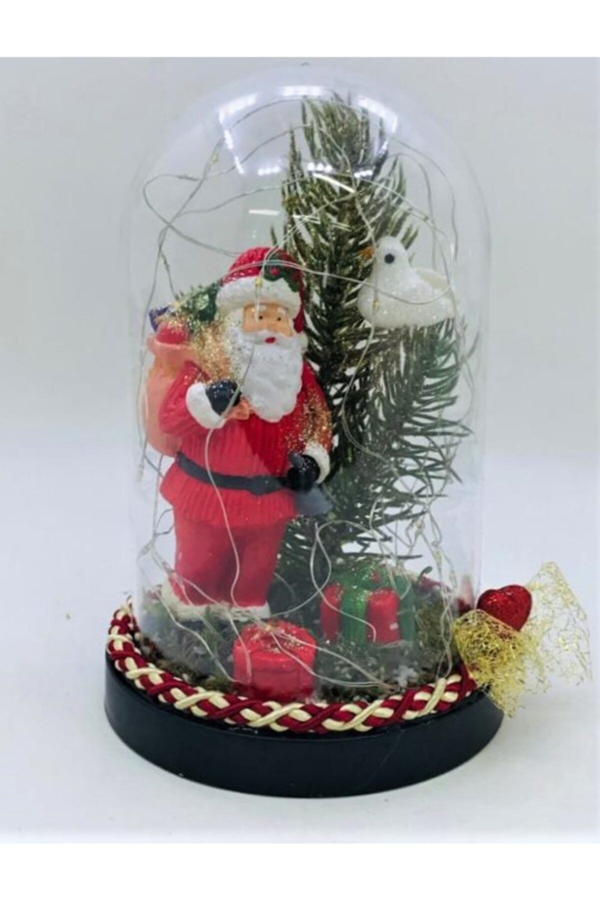 Fietra Yılbaşı Temalı Noel Babalı Işıklı Fanus