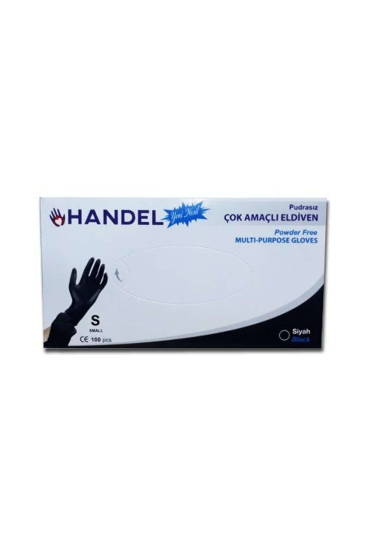 HANDEL 100lü Pudrasız Çok Amaçlı Eldiven / Lateks Değildir Small Beden