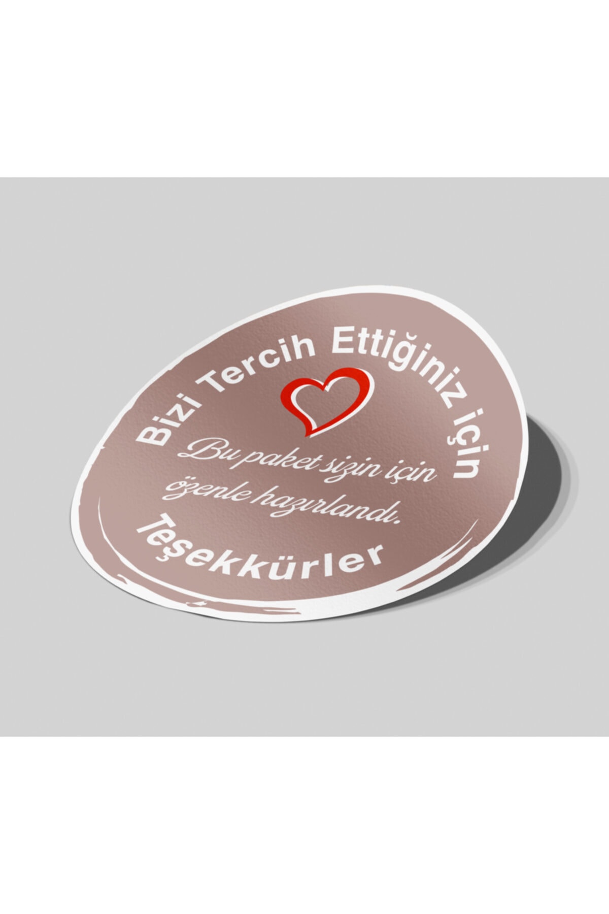 Matbaagraf Sizin Için Özenle Hazırlandı Sticker Gri 4x4cm 70 Adet