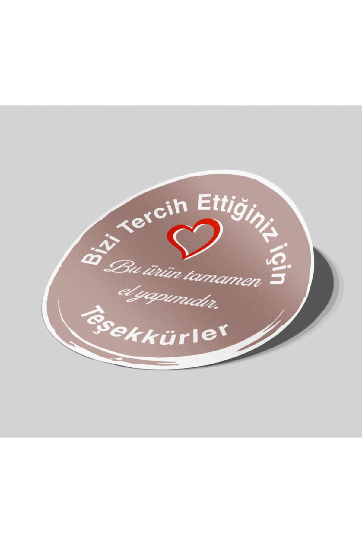 Matbaagraf El Yapımı Ürün Sticker Gri 4x4cm 70 Adet