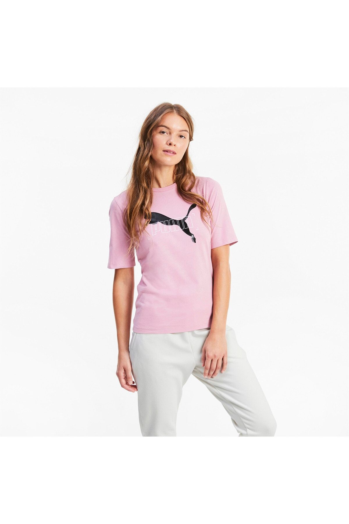 Puma NU-TILITY TEE Pembe Kadın T-Shirt 100584053