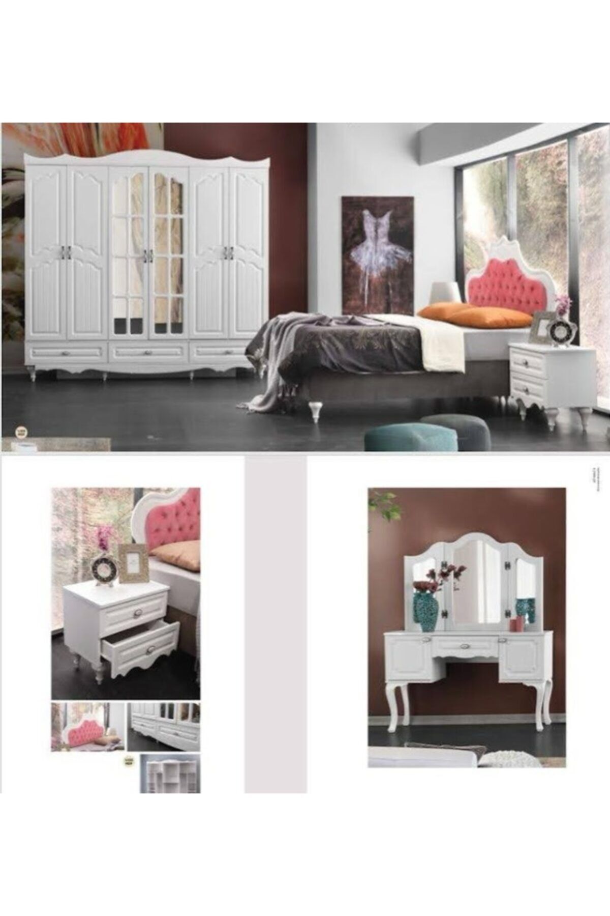 DİLA'S HOME MOBİLYA Dila Doğa Mdf Yatak Odası Takımı