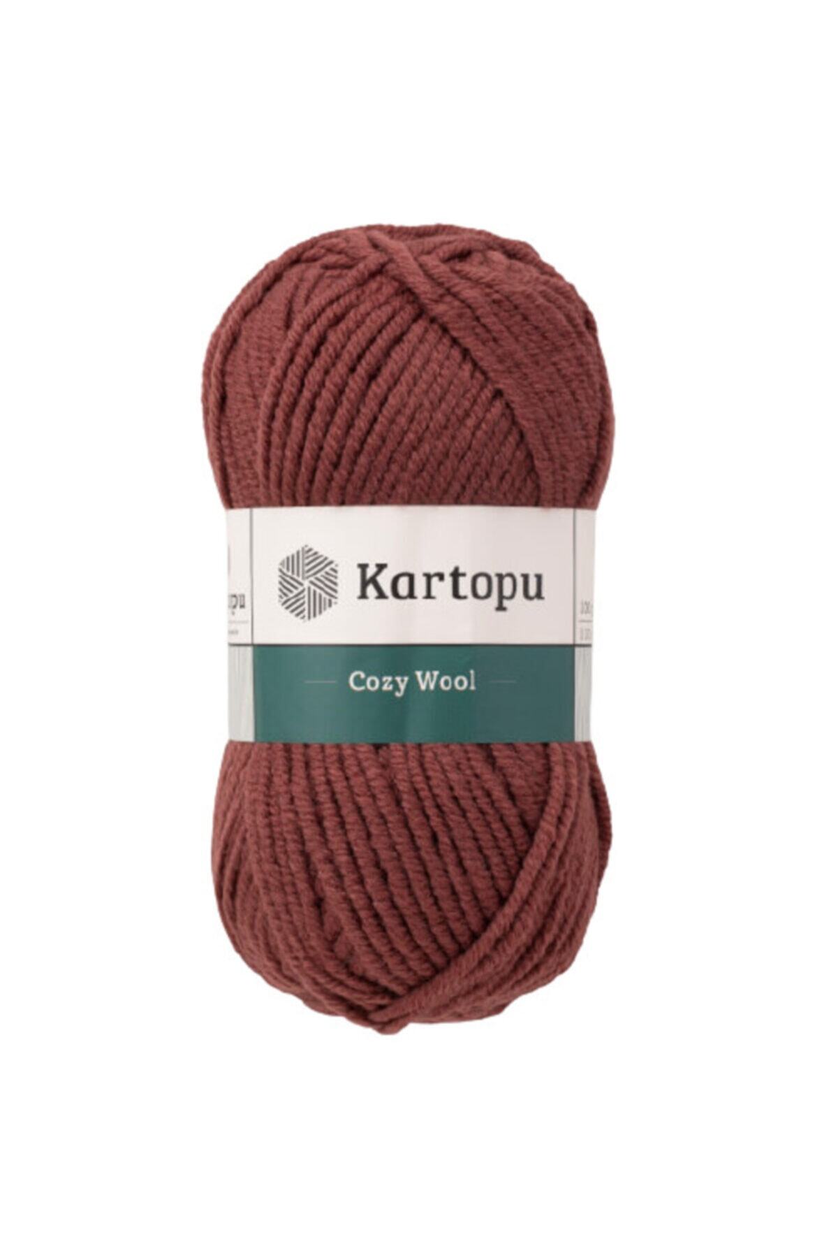 Kartopu Cozy Wool K1892 Kahverengi %25 Yün Karışımlı Kalın Ip