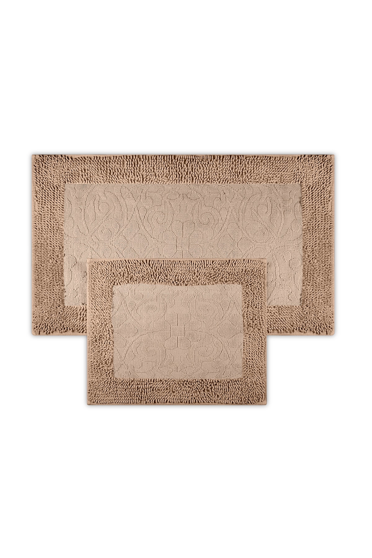 Bluenity Jasmin Doğal Pamuk 2'li Banyo Matı 60x100+50x60 - Bej