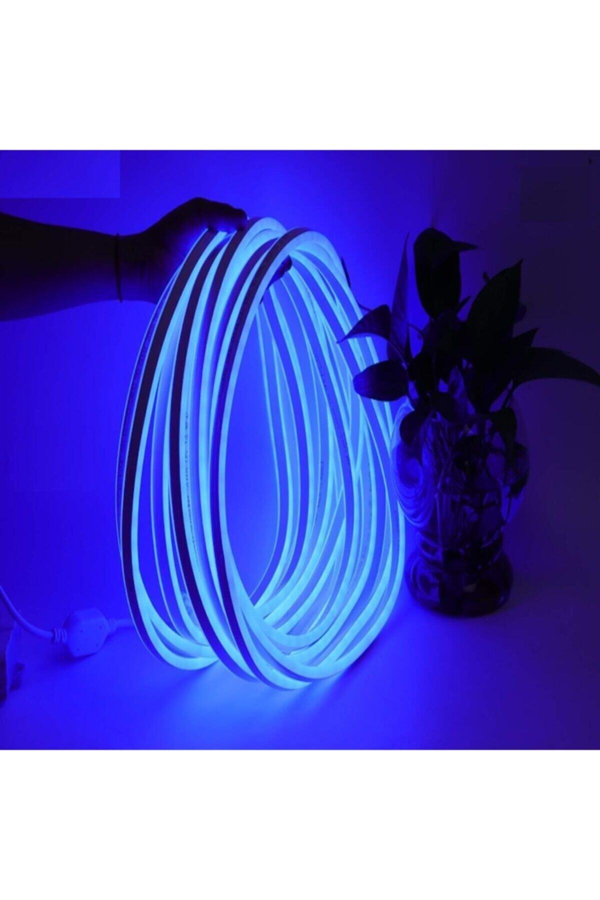 Ema Dükkan 12v Mavi Neon Led 20 Metre | Esnek Neon Hortum Led Aydınlatma | Su Geçirmez