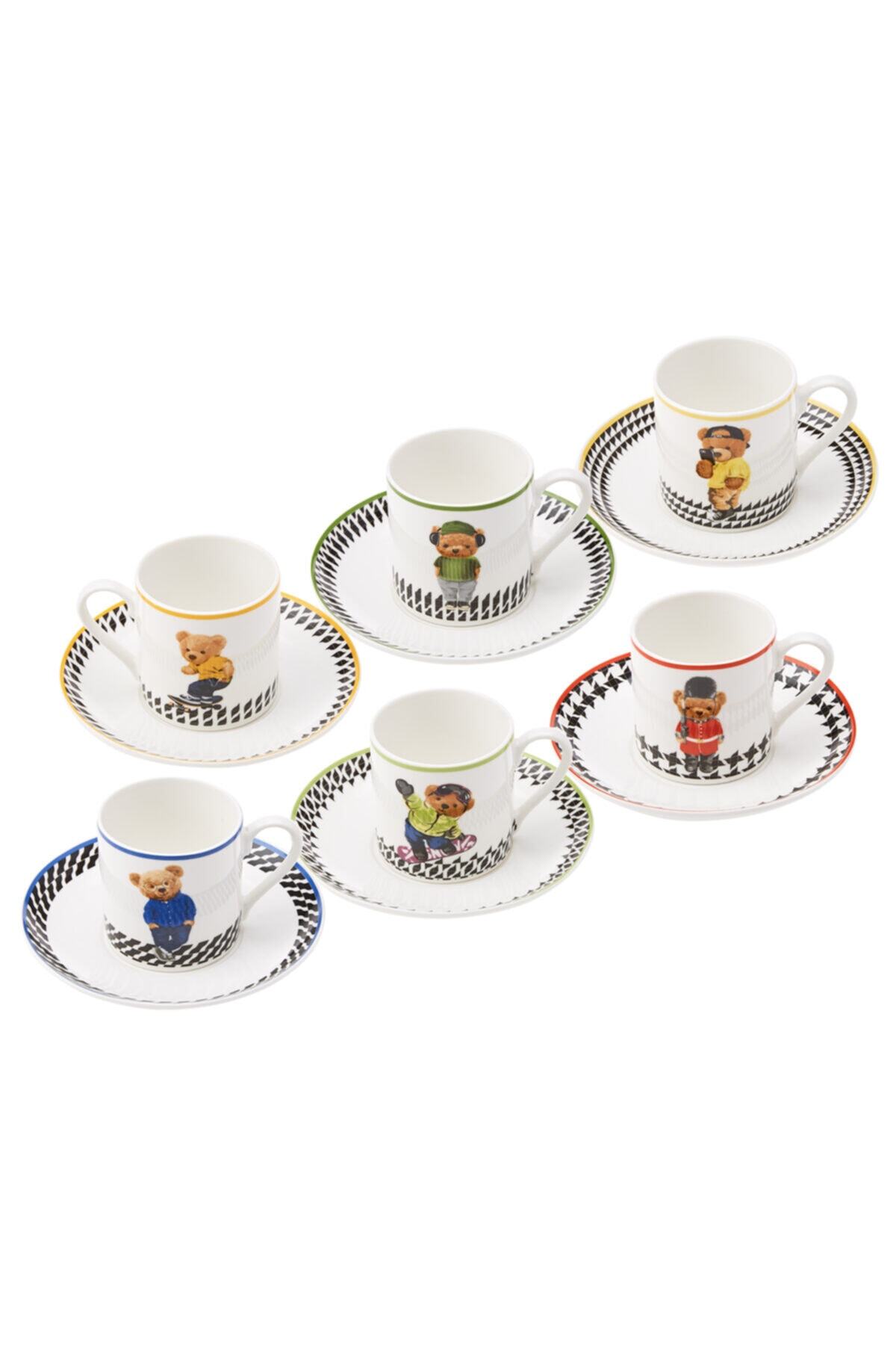 Emsan Teddy 6 Kişilik Kahve Fincan Takımı