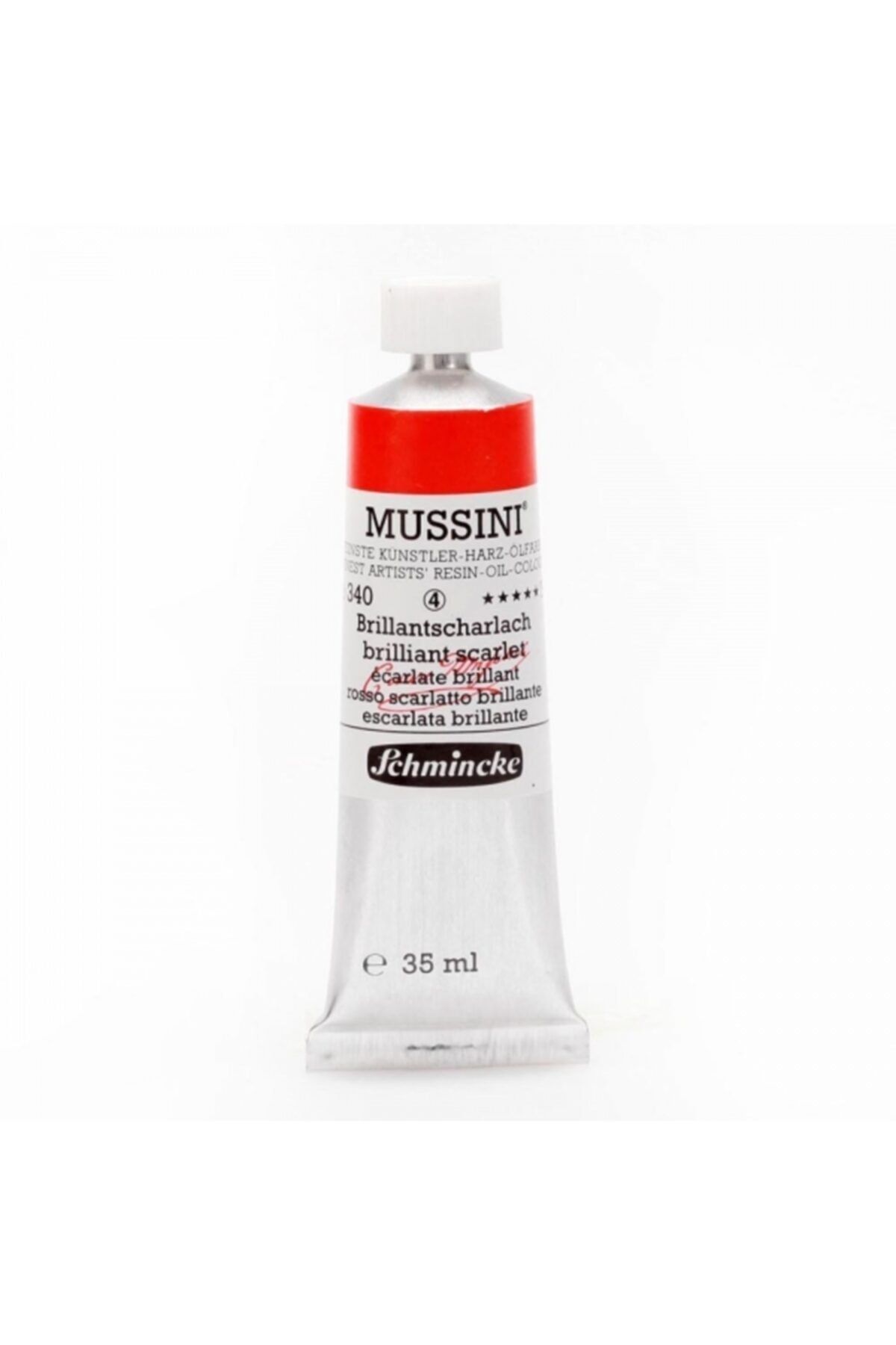 Schmincke Mussini Yağlı Boya 35ml - Brilliant Scarlet 340 S.4