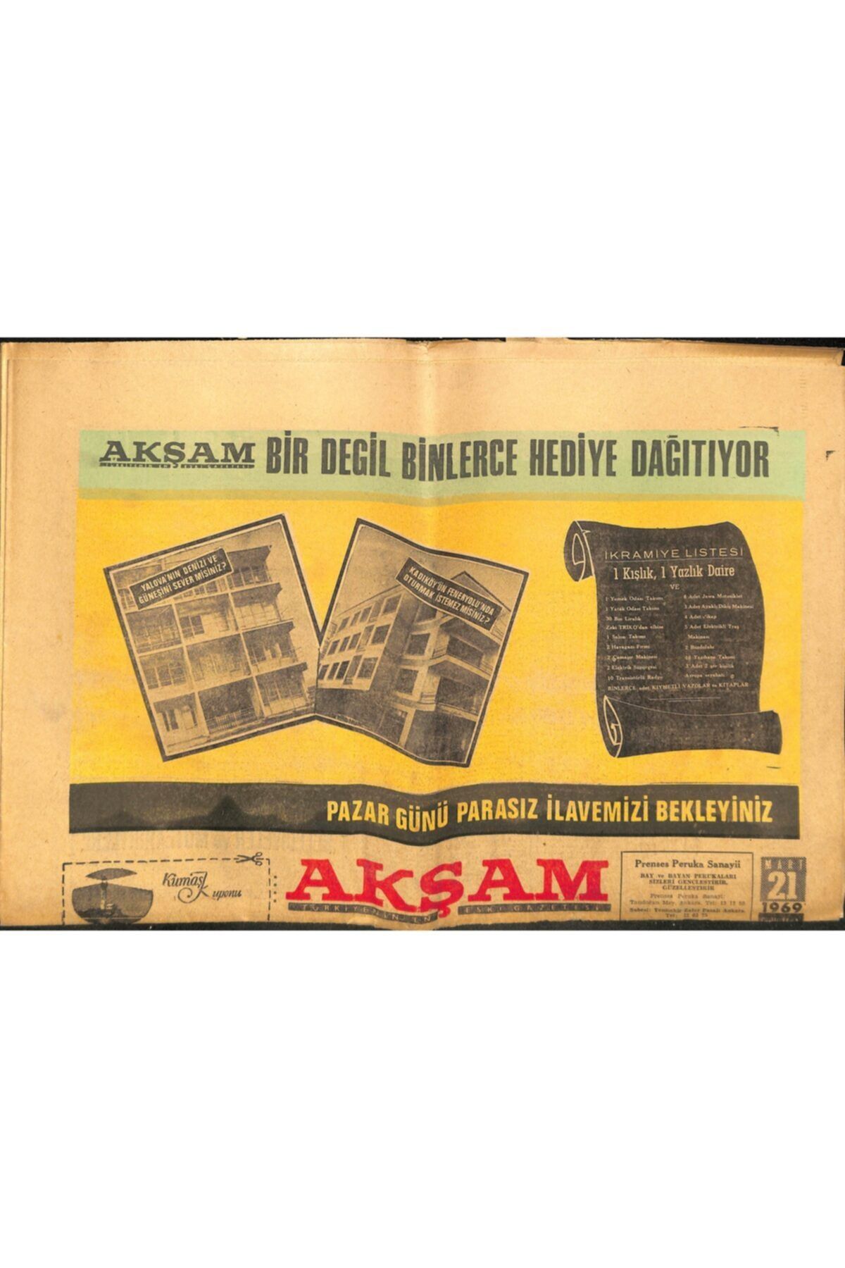 Gökçe Koleksiyon Akşam Gazetesi - 21 Mart 1969 - Selda Alkor Ehliyetsiz Araba Kullanmaktan Mahkum Oldu