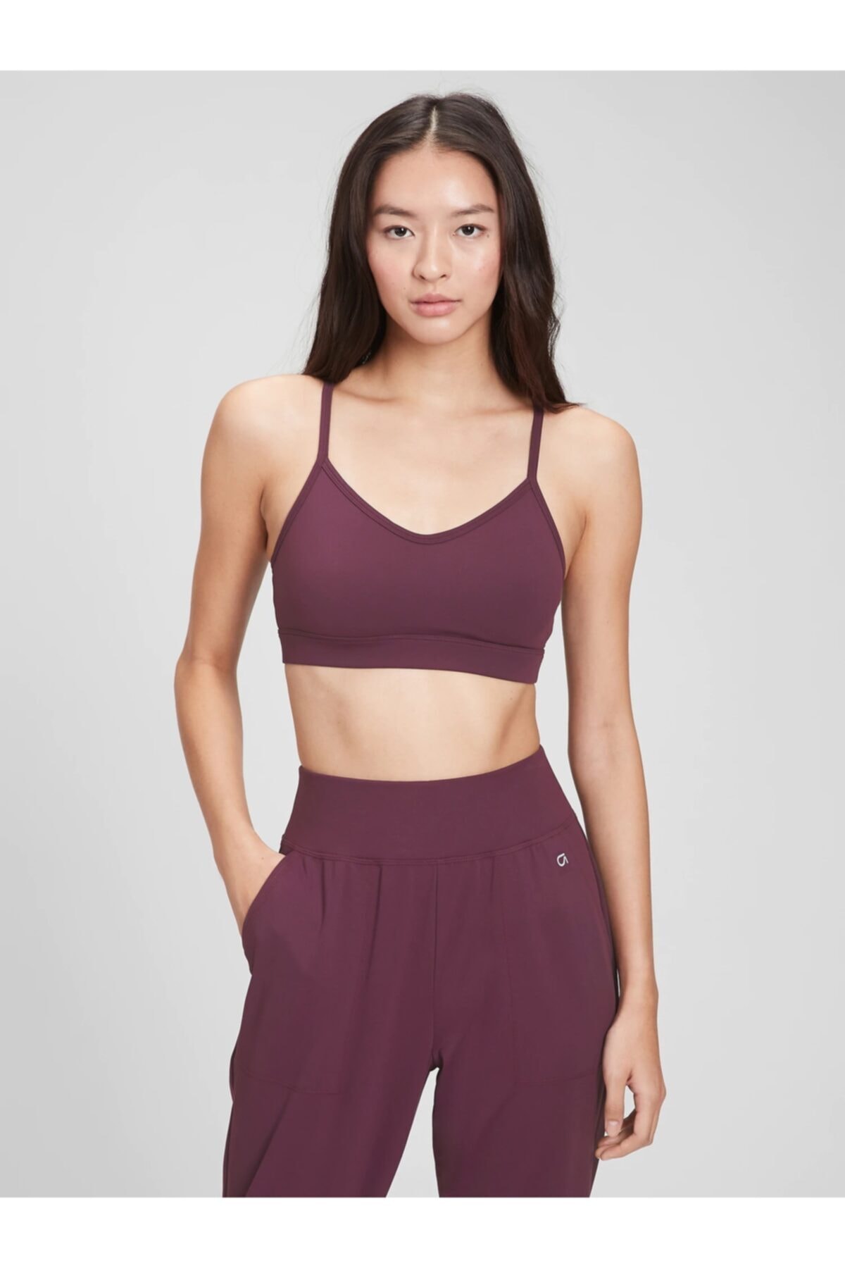 GAP Kadın Bordo Fit Racerback Spor Sütyeni