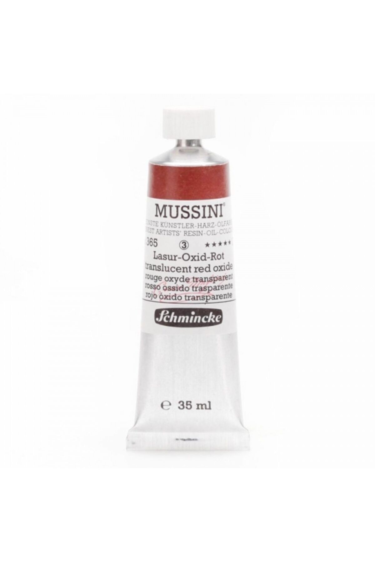 Schmincke Mussini Yağlı Boya 35 ml - Translucent Red Oxide 365 S.3