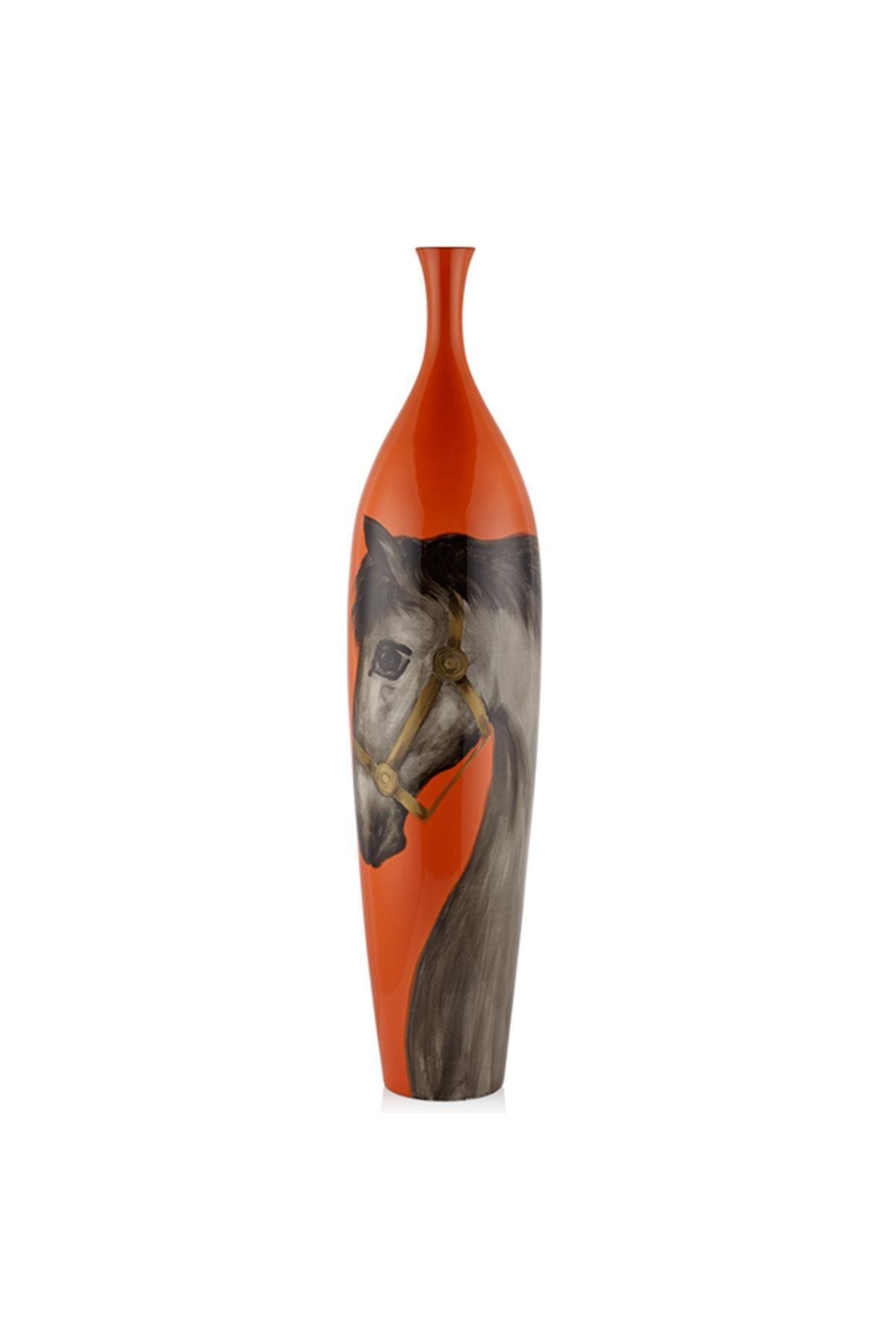 LAMEDORE At Desenlı Ince Agızlı Vazo Buyuk Boy 24,5x108 Cm