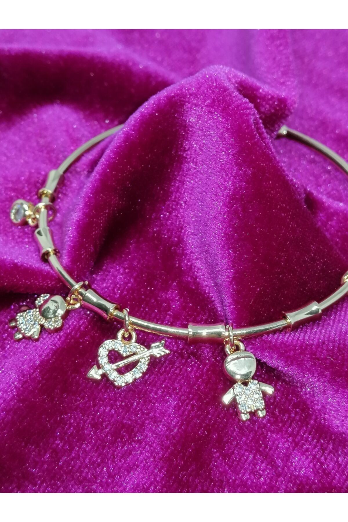 İşpa Takı&Aksesuar Aşk Model Ince Charm Rose Bileklik