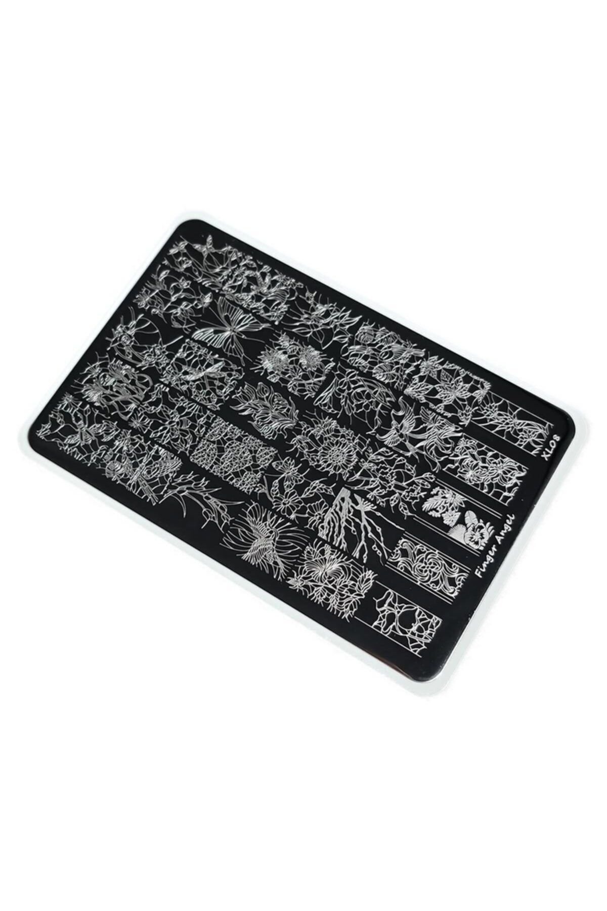 aba nails Nail Art Stamping Baskı Plakası Büyük Boy Xl F08