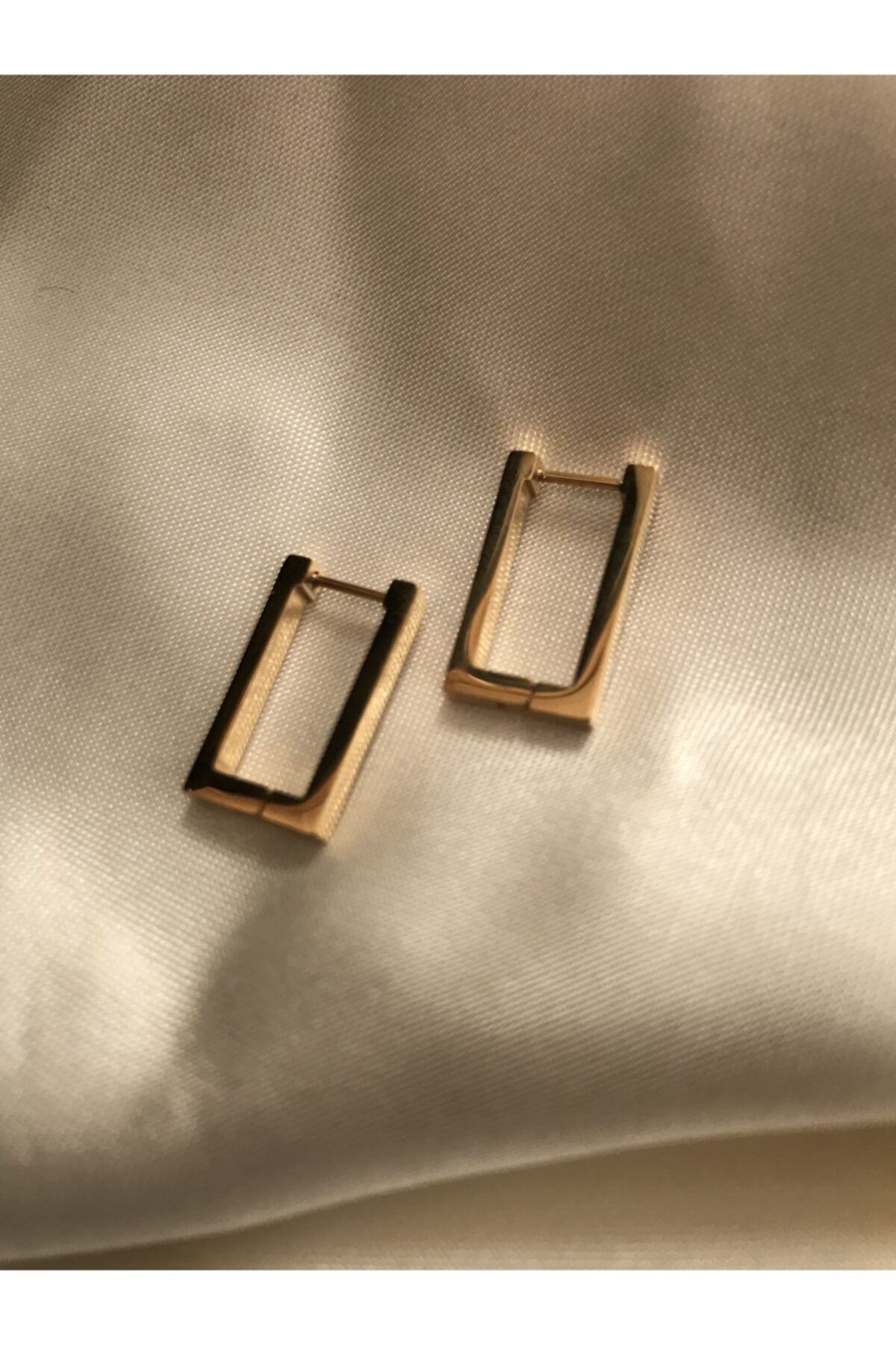 Lá lina Jewels Çelik Kare Kesim Halka Küpe