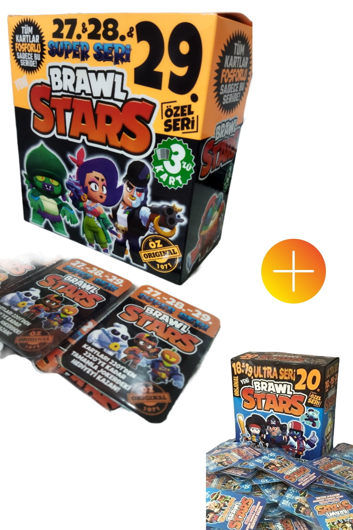 BRAWL STARS 27-28-29. Super Seri I Oyun Kartları 50x3 150 Adet + Ultra 20.seri 25x2 50 Kart (özel Seri)