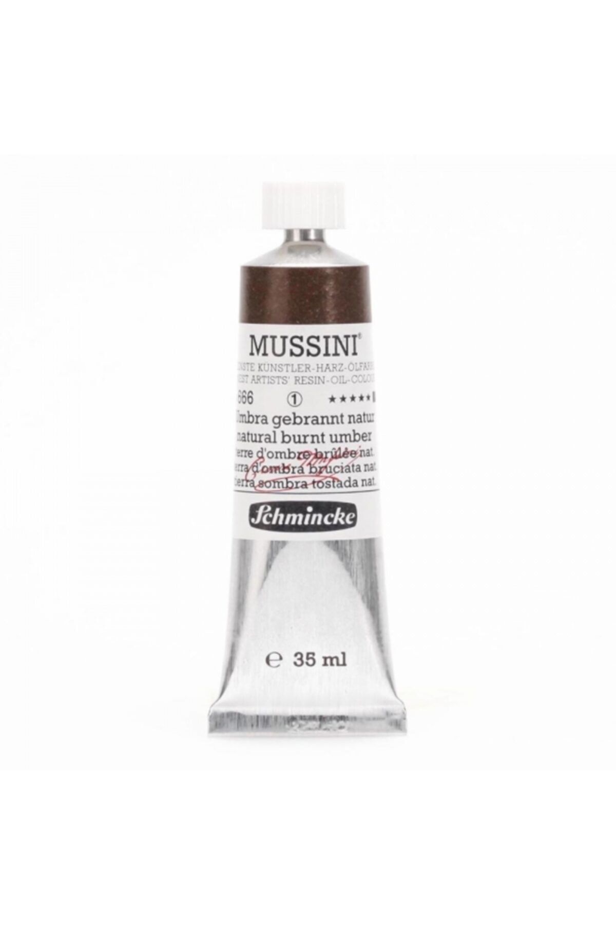 Schmincke Mussini Yağlı Boya 35ml - Natural Burnt Umber 666 S.1