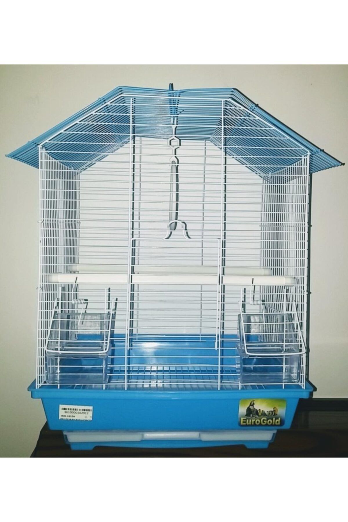Qh Pet Cage Qh Kuş Kafesi 34x28x45 Cm Mavi Muhabbet Ve Kanarya