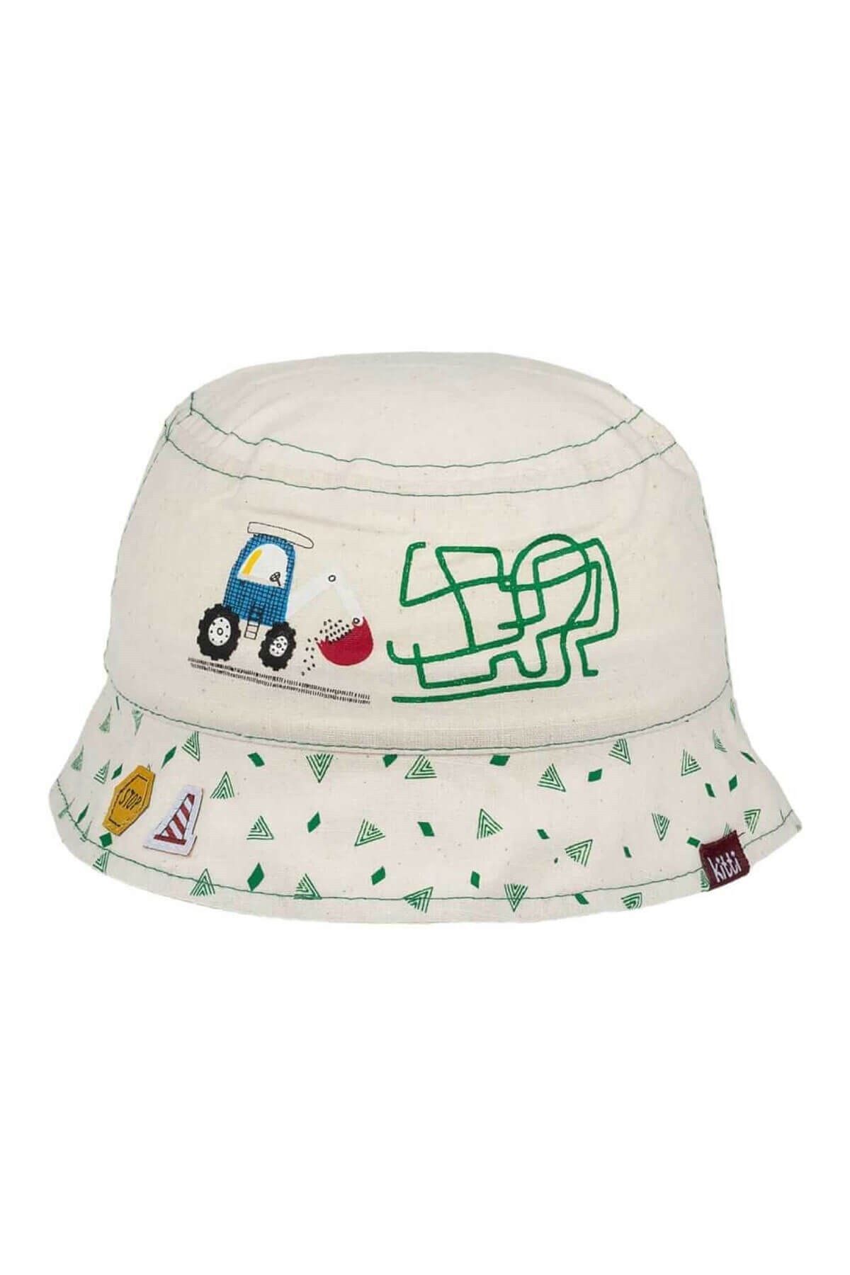 Kitti Bebe Erkek Fötr Açık Krem Dozer