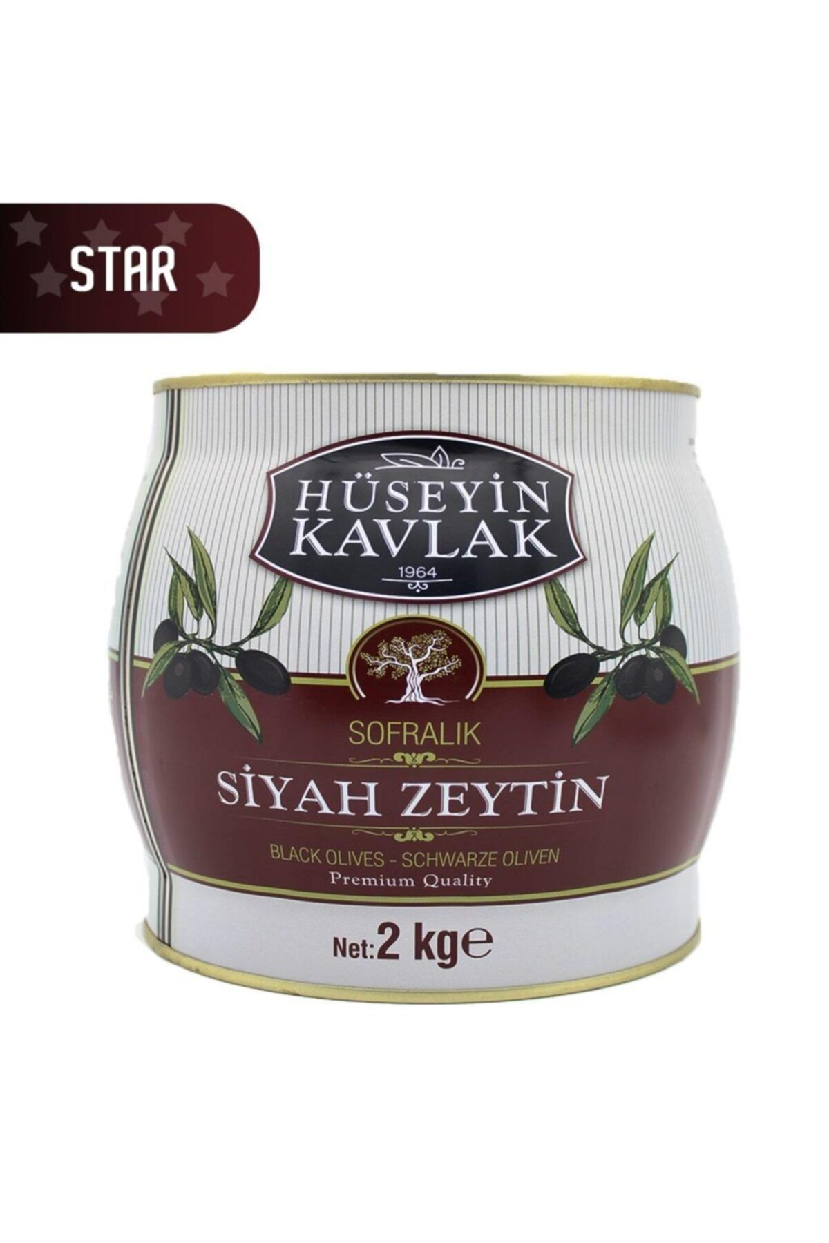 Hüseyin KAVLAK Star Siyah Zeytin 2 Kg