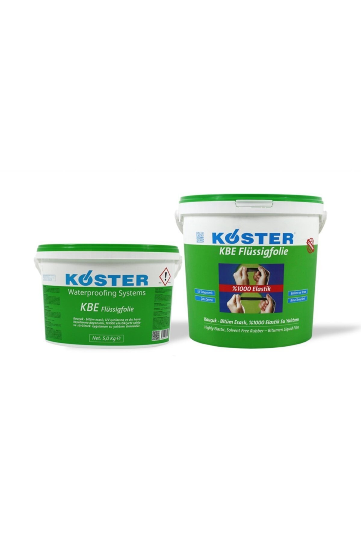 koster waterproofing systems Köster Kbe Flüssingfolie 5kg %1000 Elastik Uv Dayanımlı Bitük-kauçuk Esaslı Likit Membran