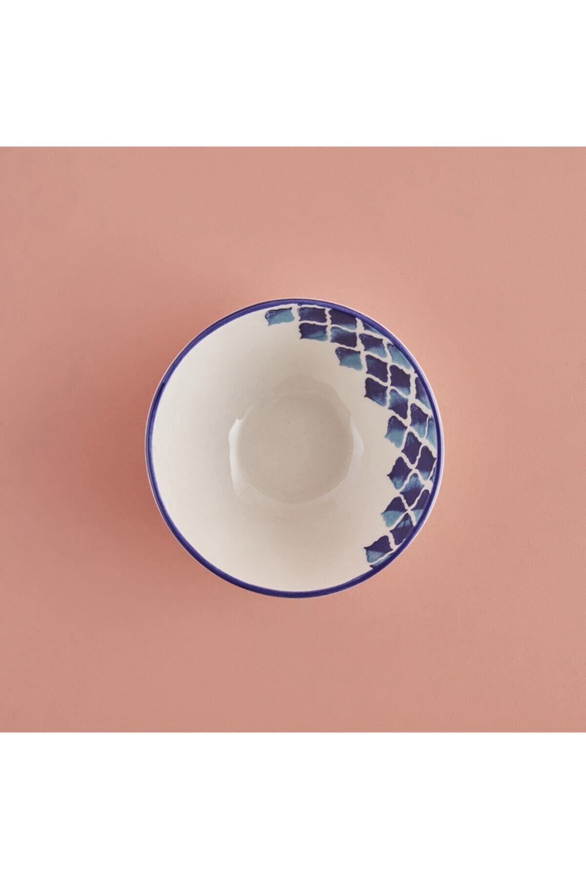 Bella Maison Blue Tile Seramik Çorba Kasesi 6'lı (16 Cm)