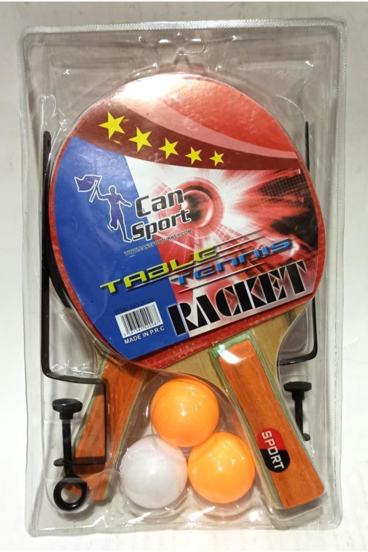 İstoç Türk 10cm Saplı 2 Raket Ve 4cm Çaplı 3 Toplu Fileli Masa Tenis Seti