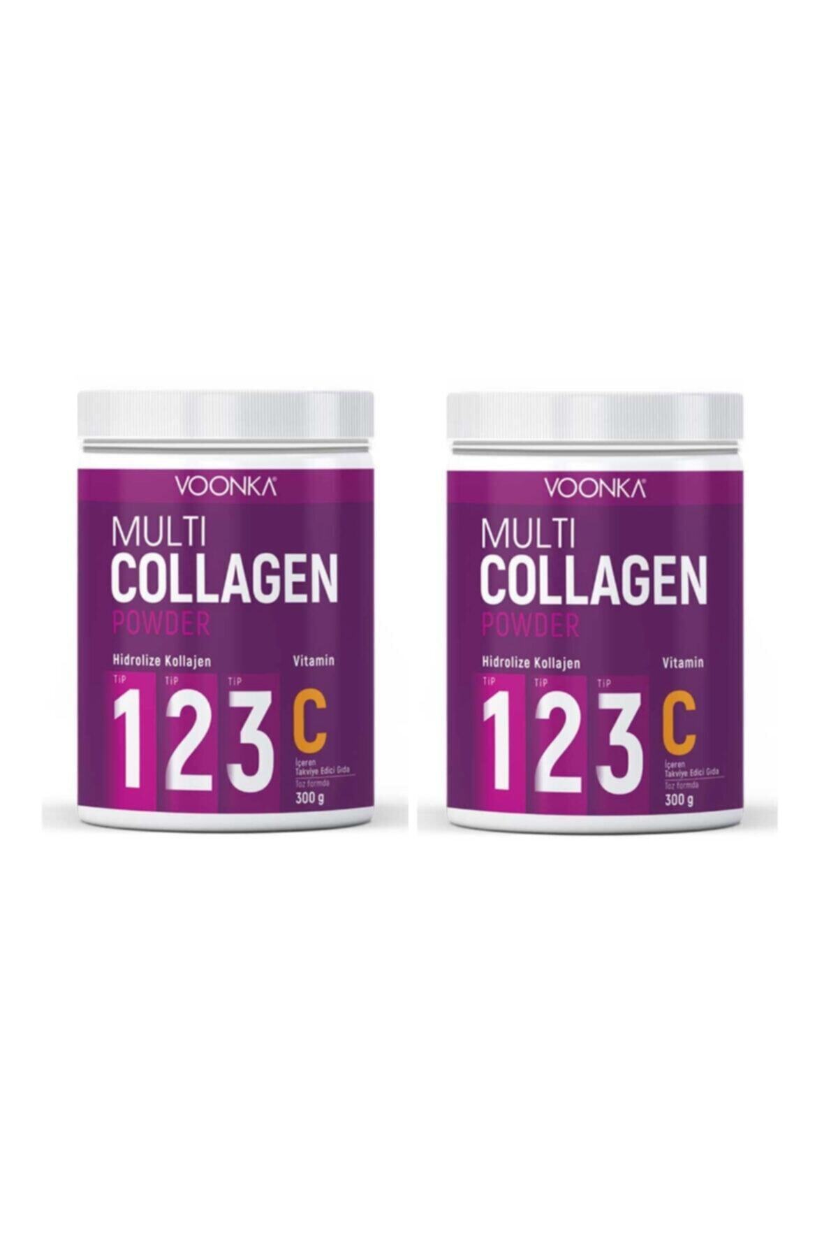 Voonka Hidrolize Kollajen (tip I, Iı , Iıı) Ve Vitamin C Içeren Takviye Edici Gıda 300 Gr X2 Adet