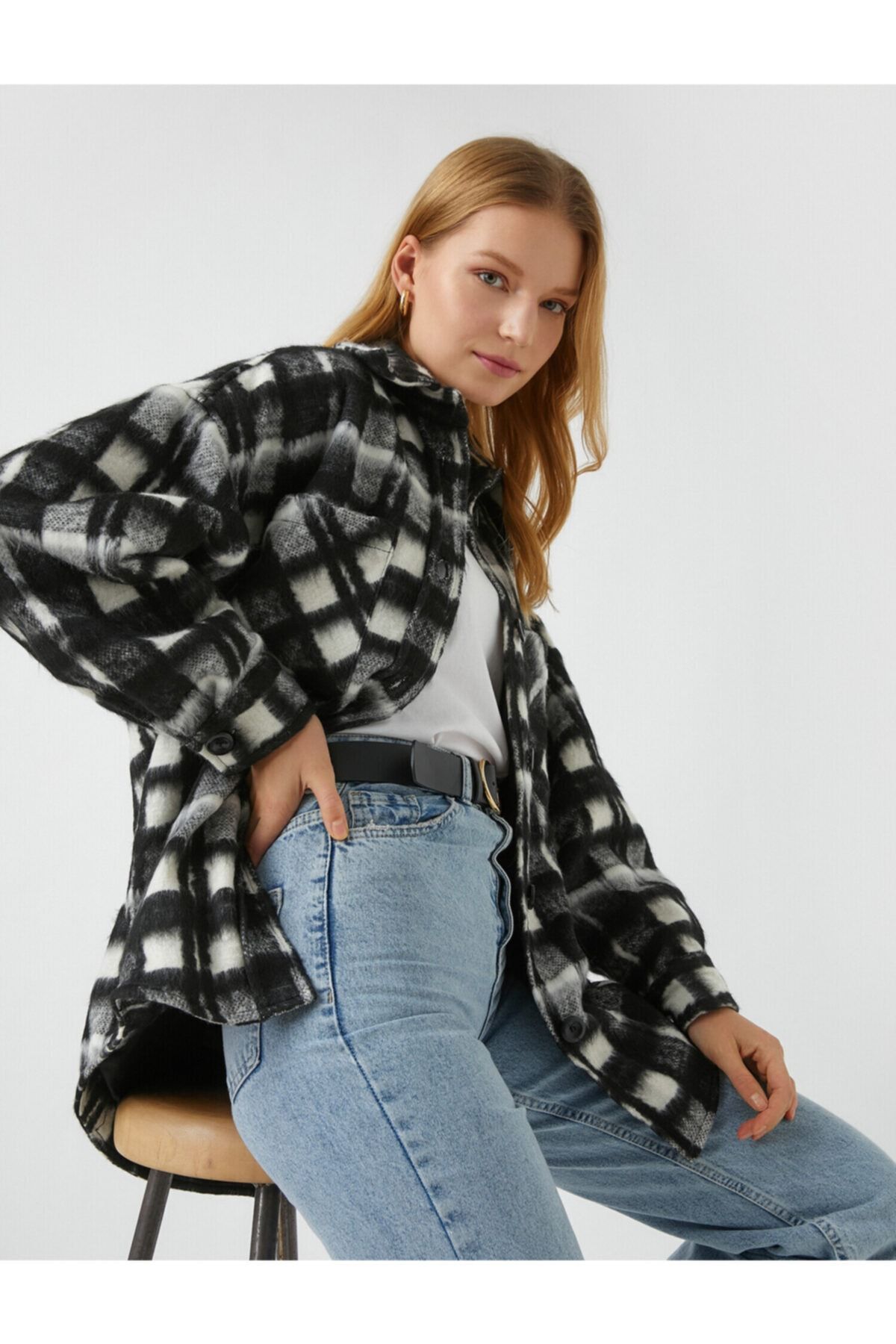 Koton Ekose Oversize Mont