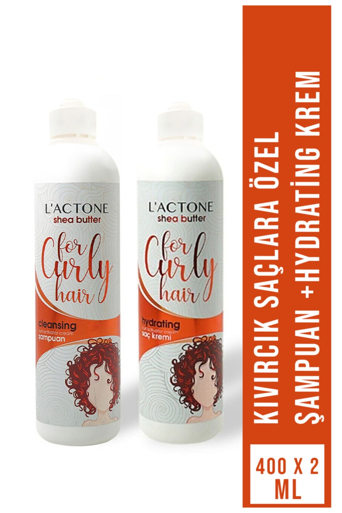 L'ACTONE Shea Butter Curly Shampoo+ Krem Set