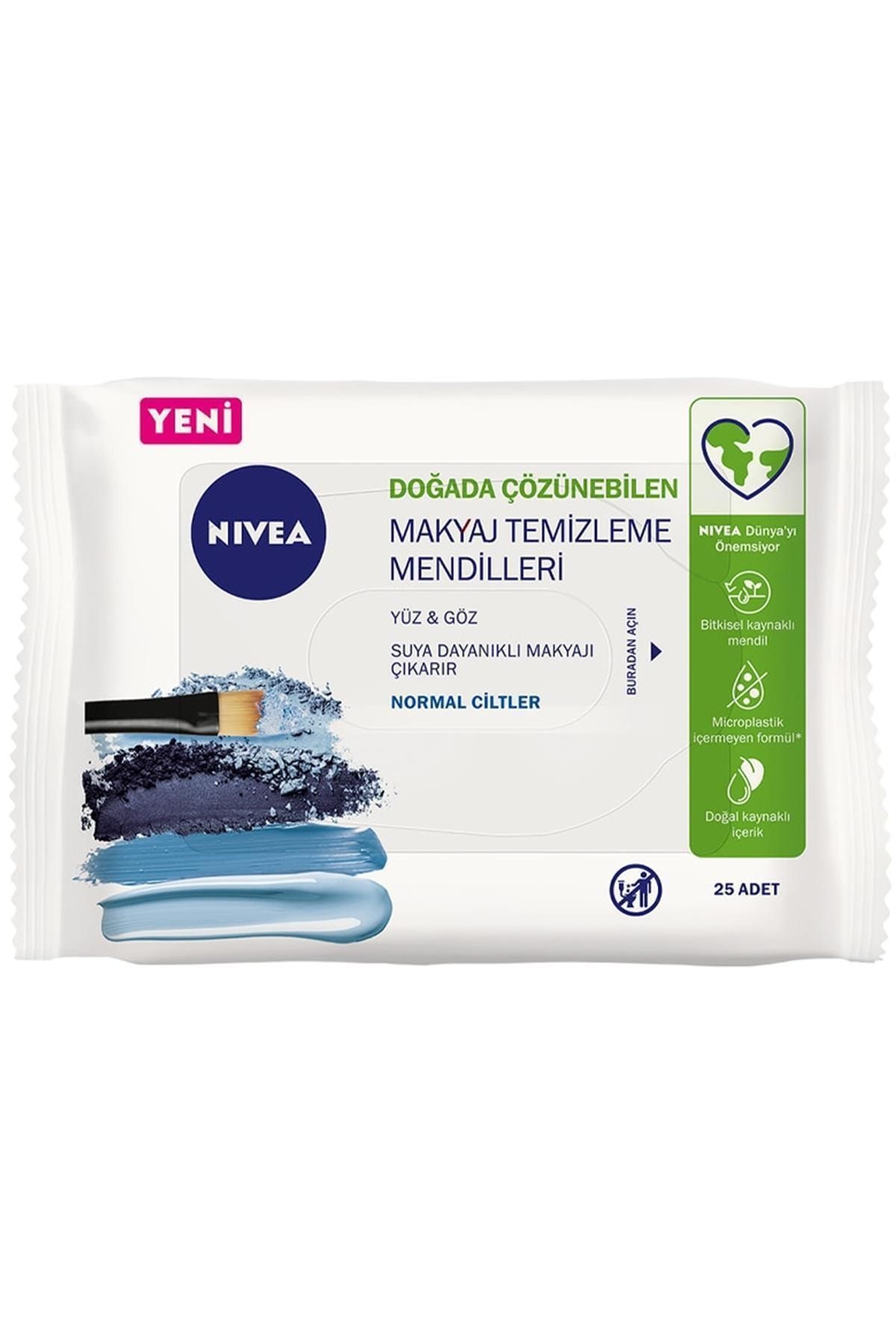 Nivea 3'ü 1 Arada Makyaj Temizleme Mendilleri Normal Ciltler 25 Adet
