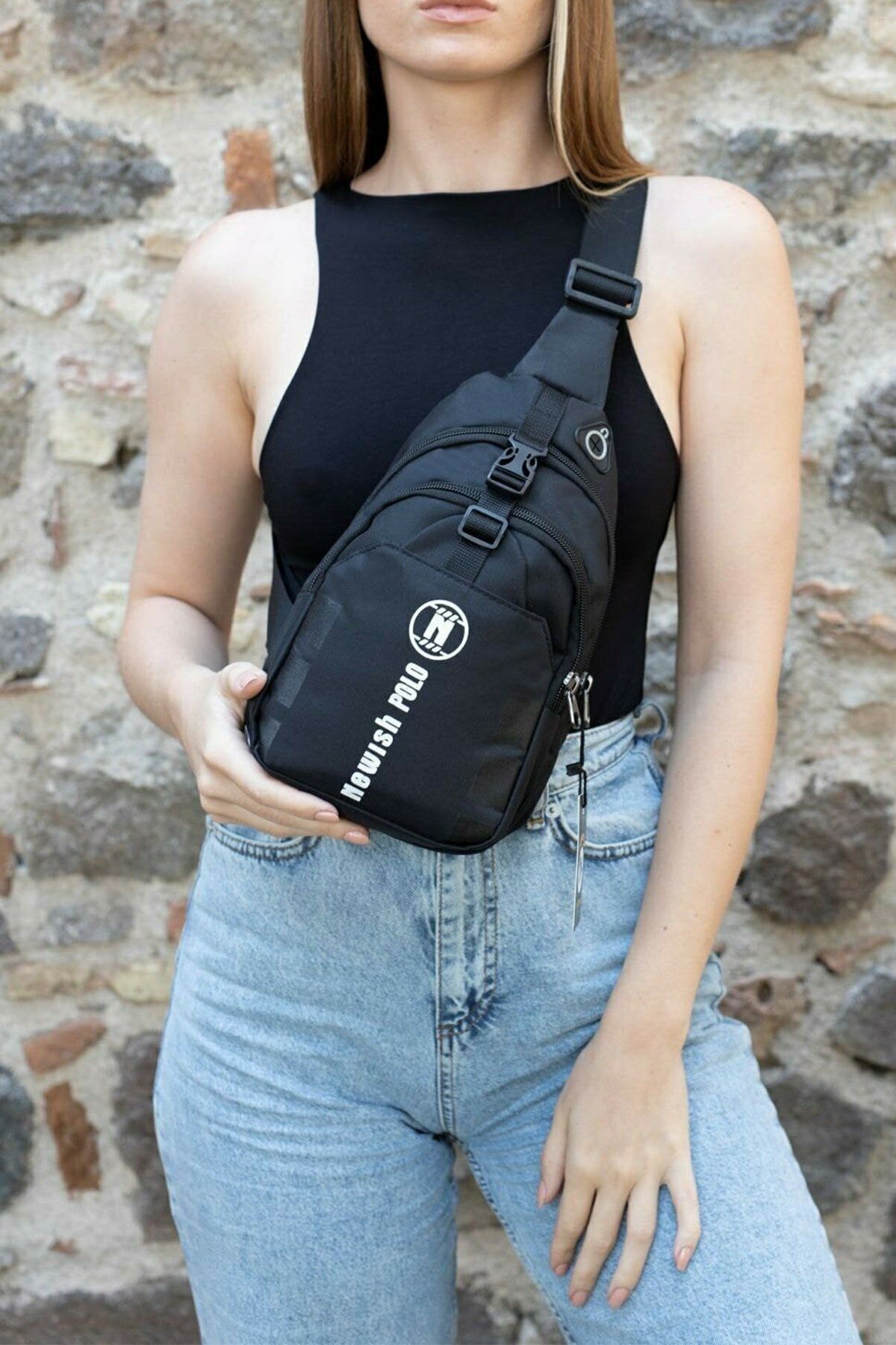 Newish Polo Yuppy Club Unisex Kumaş Kulaklık Çıkışlı Bel Ve Çapraz Askılı Çanta Yuppy2057