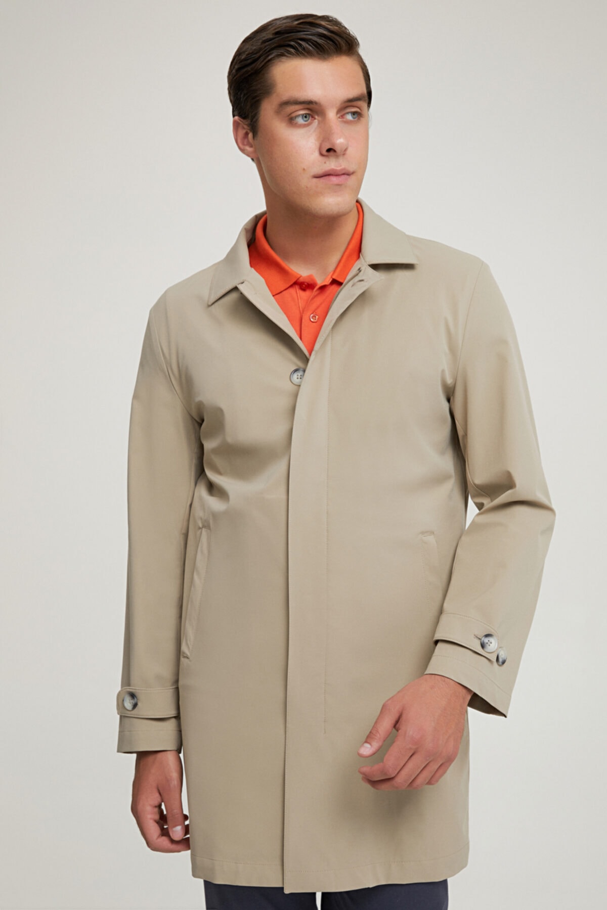 D'S Damat Regular Fit Bej Pardösü/trenckot