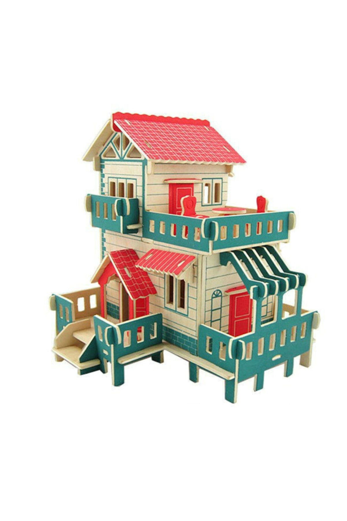 Çağrı 75 Parça 3d Ahşap Maket Puzzle Kırsal Ev Rural House Woodcraft