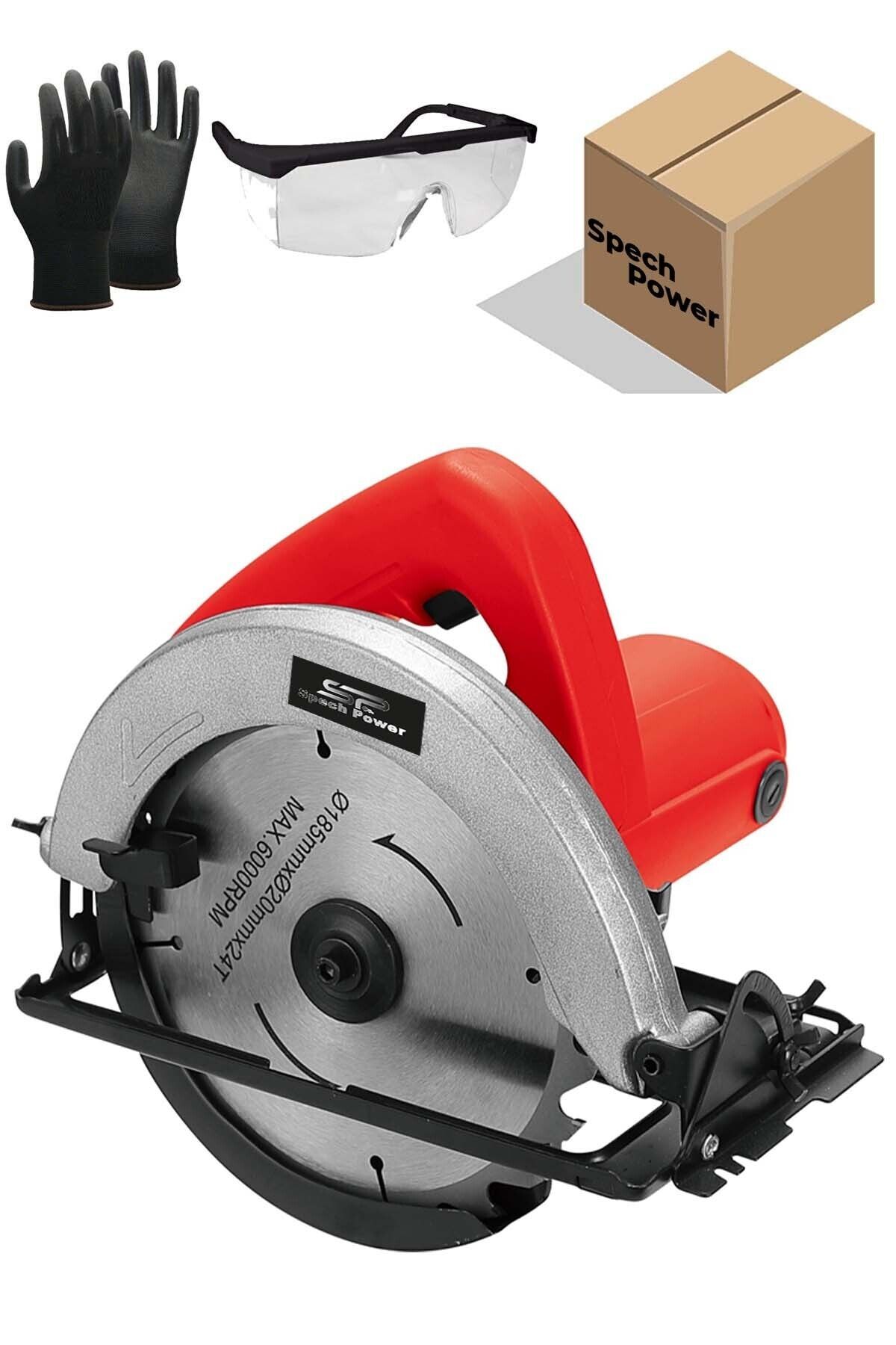 Spech Power R98z 3700 Watt 45° Döner Tablalı Bakır Sargılı Profesyonel Ahşap Daire Testere Sunta Kesme Makinesi