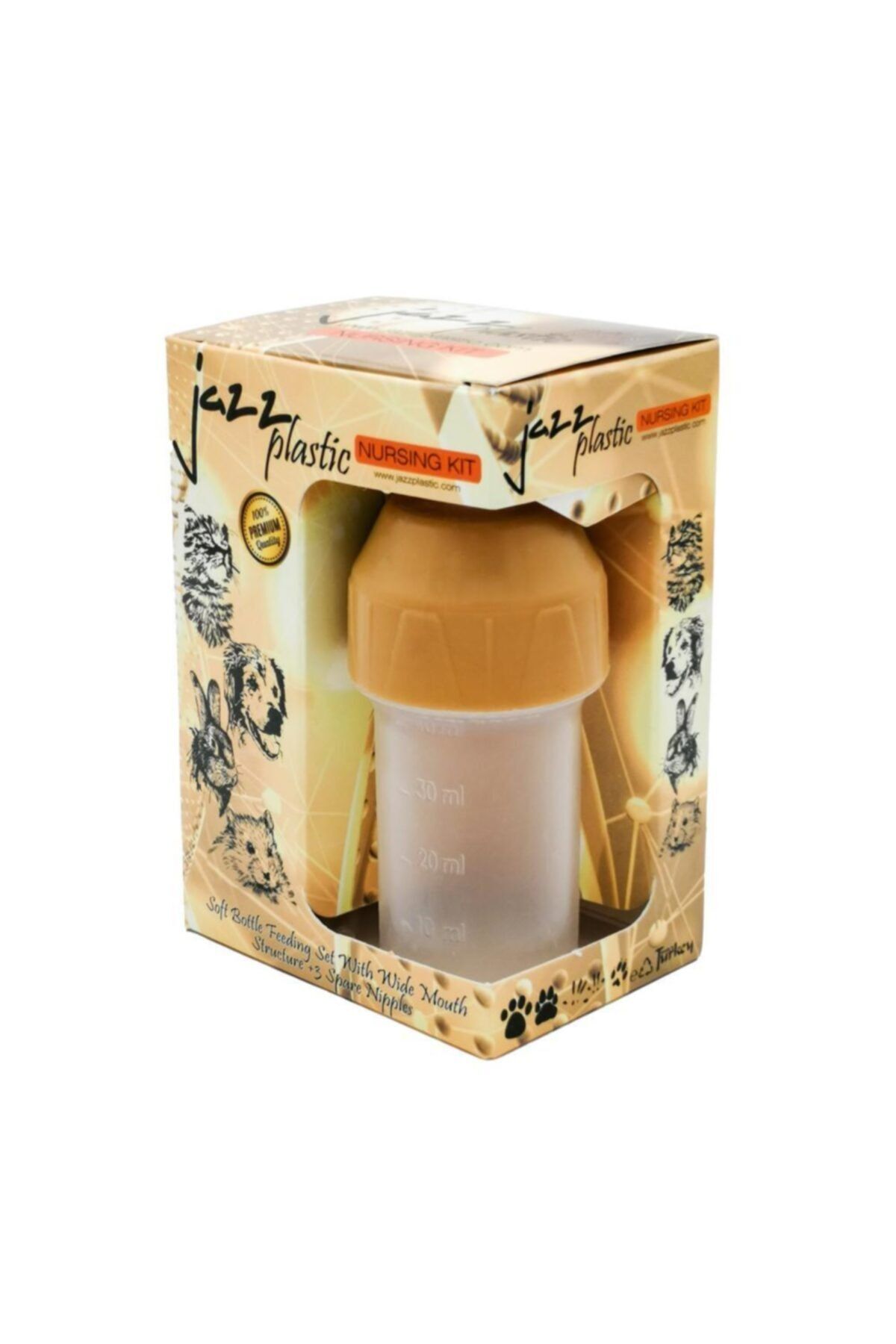 Jazz Vet Yavru Kedi Biberon Seti 3 Emzikli 50ml