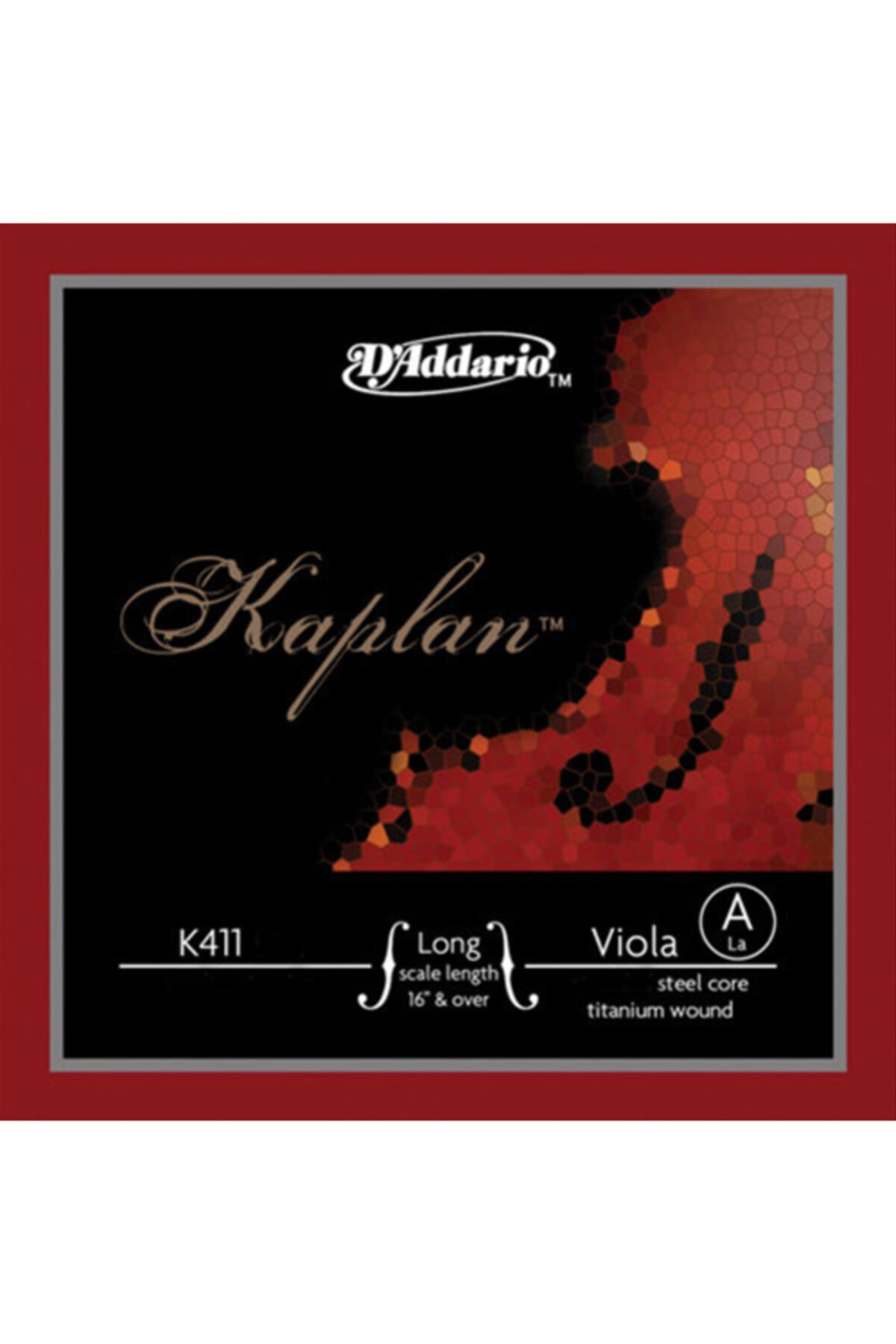 Daddario Daddarıo K411lh Vıola Tek Teli, Kaplan, Long Scale 16\