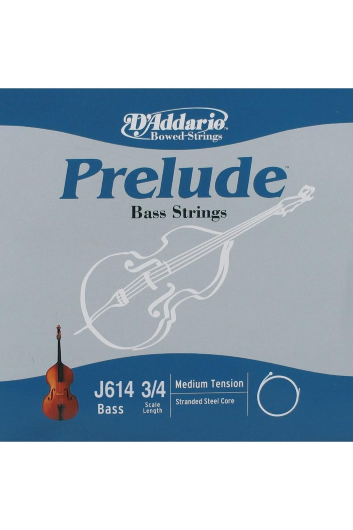 Daddario Daddarıo J614 Kontrabas Tek Tel, Prelude, E-(mi), Scale 3/4, Me