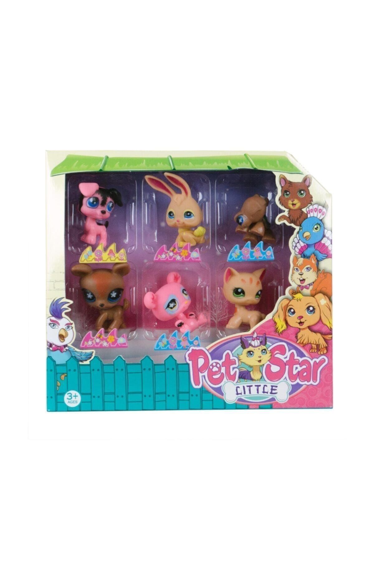 Hobtoys Littlest Pet Shop Benzeri Neşeli Minişler 6'lı Oyuncak Seti