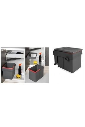 Metali Mutfak Dolap Içi Çöp Kovası Antrasit 15 Lt ( Kapak Genişliği 45 Cm Olmalı ) Image 0