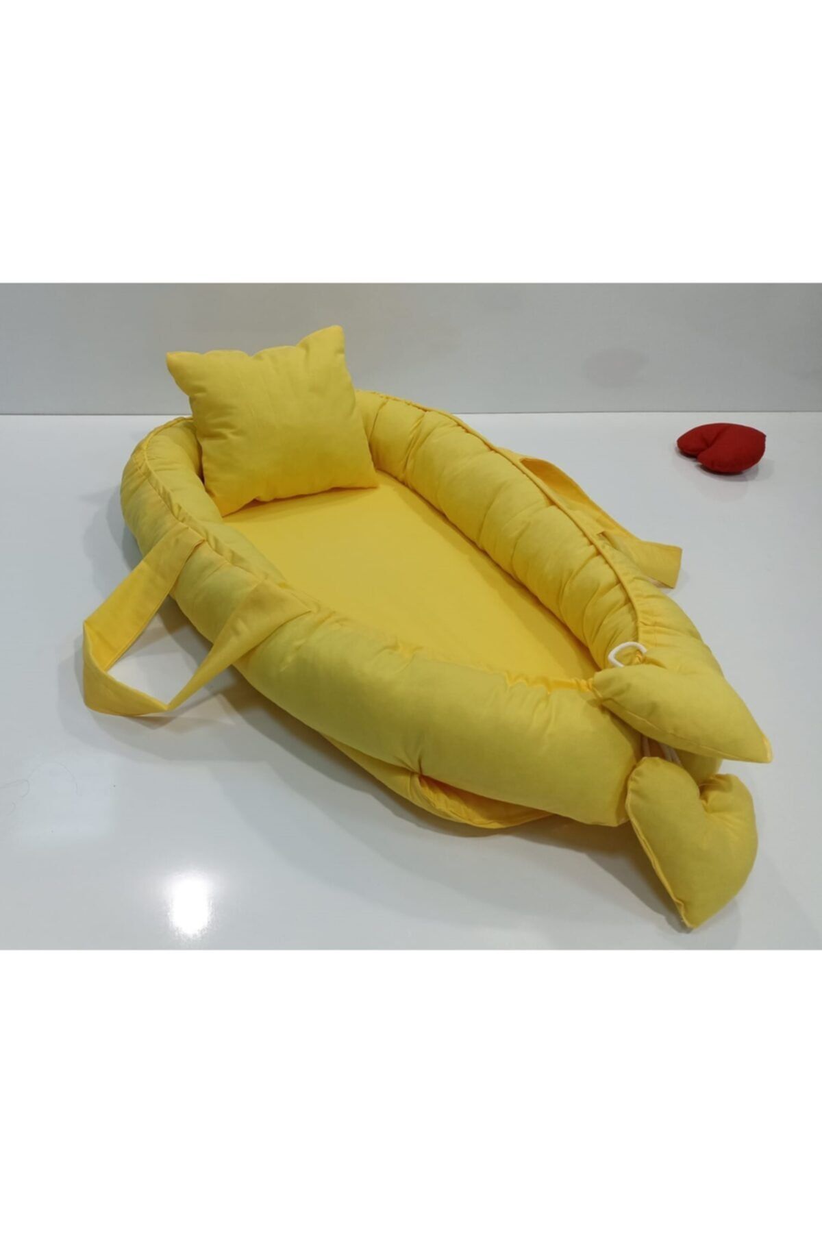 Balamira Sarı Yenidoğan Oval Babynest Yatak Ve Yastık Anakucagı Kmp