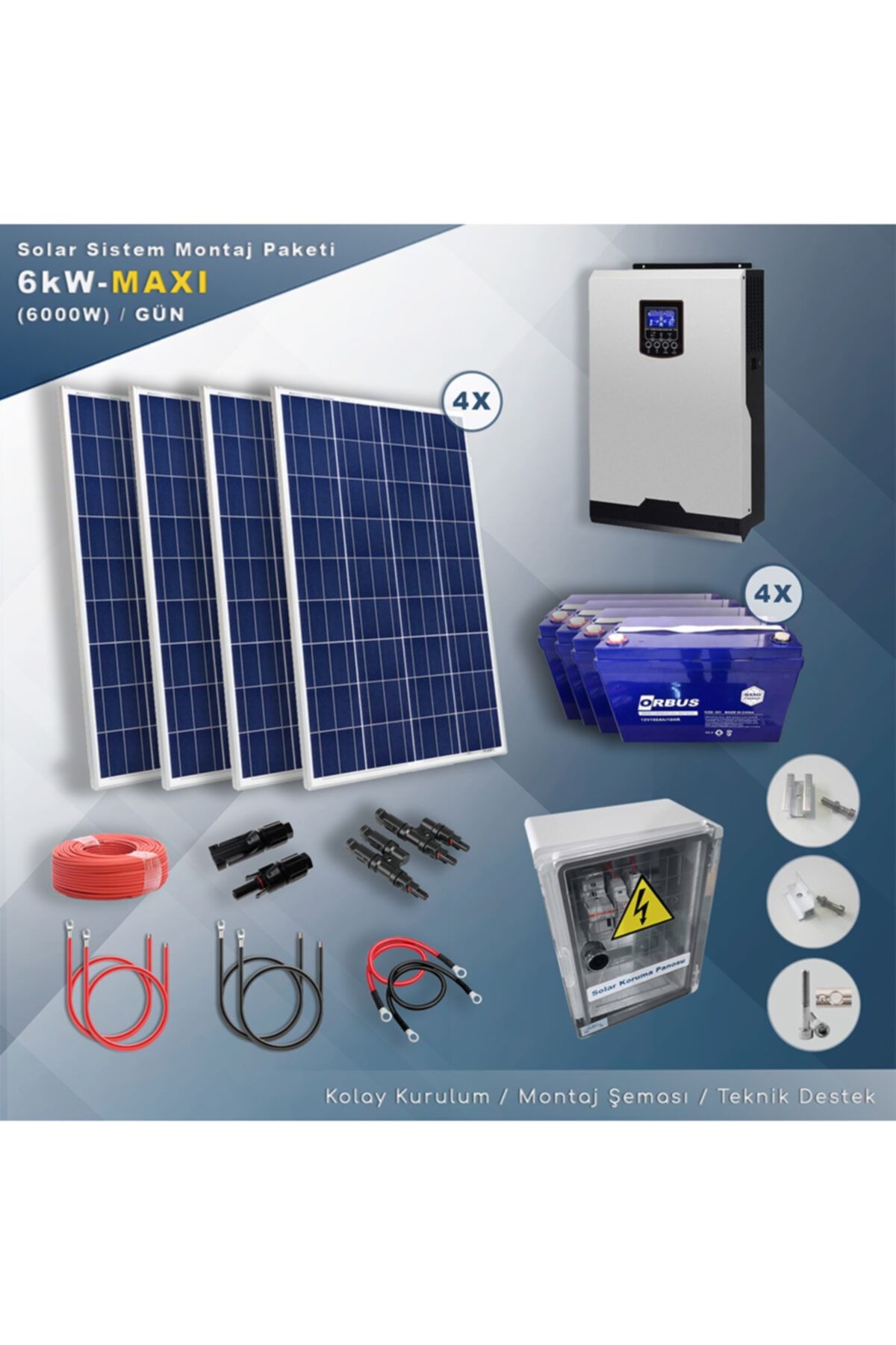 MAtech 6 Kw Maxi Solar Paket Sistem (6000W/GÜN)